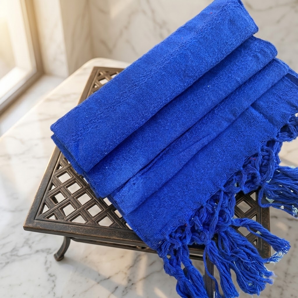 Rebozo de Algodón Mexicano y Porta Bebé - Ruiseñor Azul