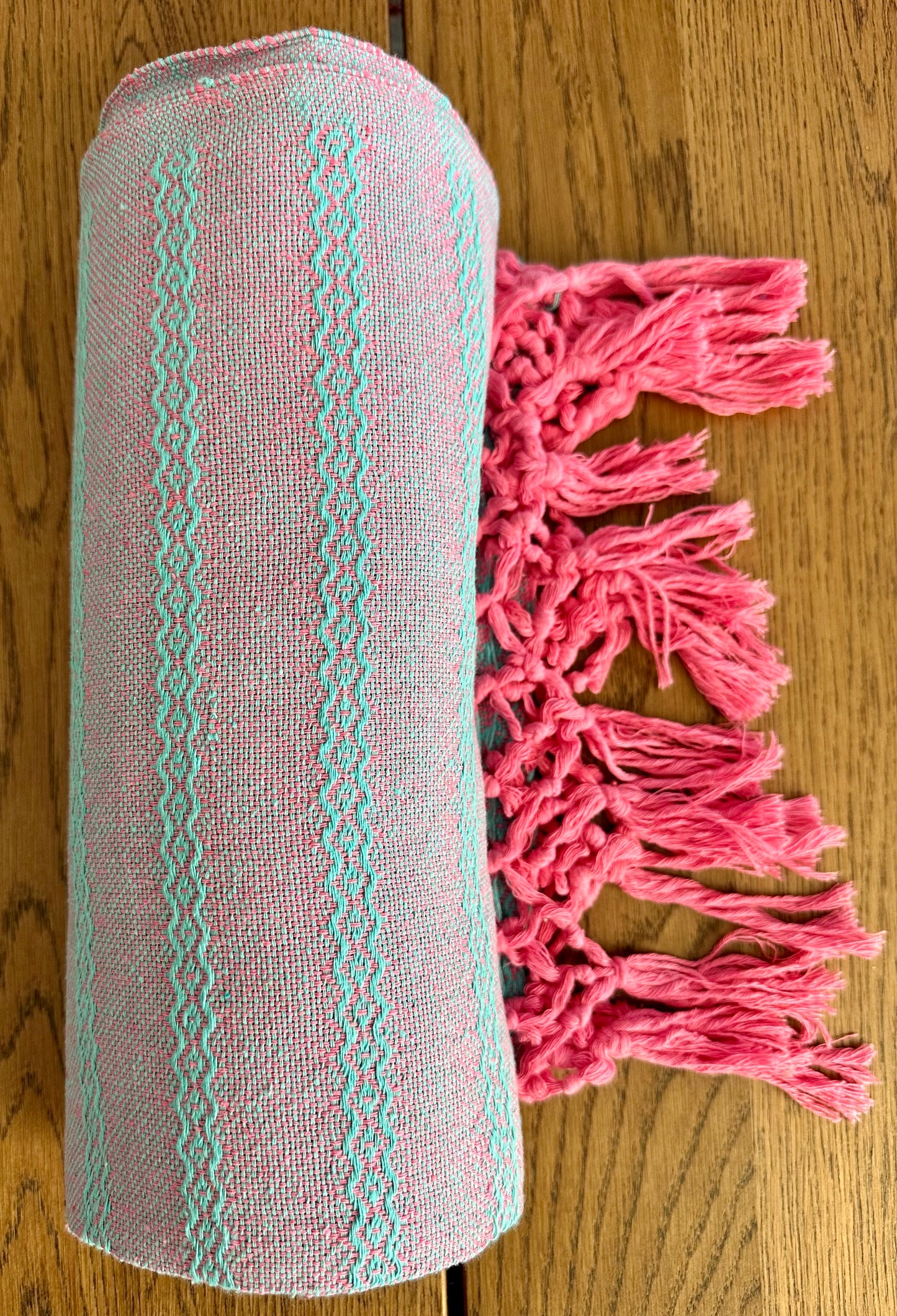 Mexican Cotton Rebozo & Baby Wrap - Pink Frost