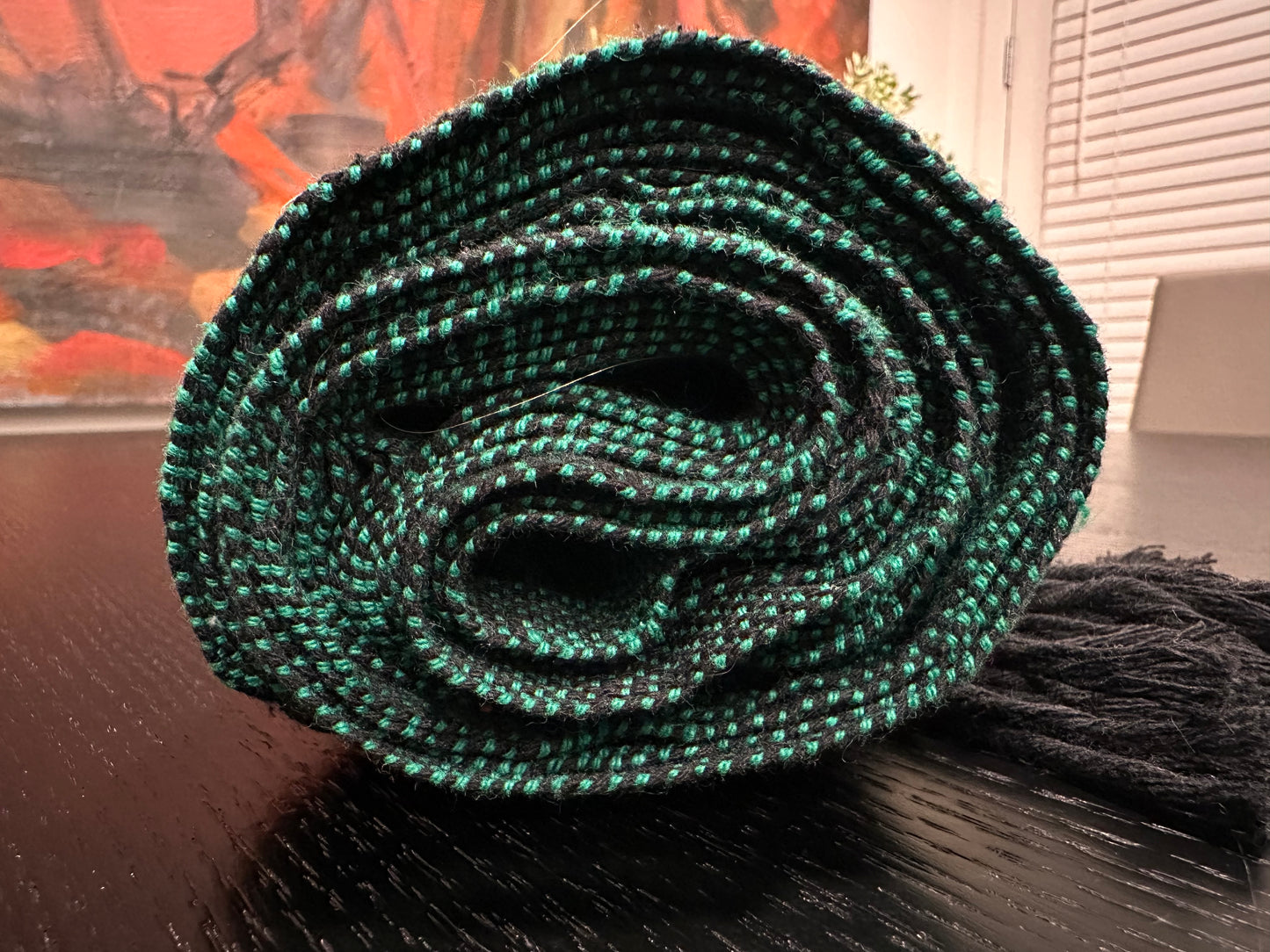 Mexican Cotton Rebozo & Baby Wrap - Emerald Eclipse