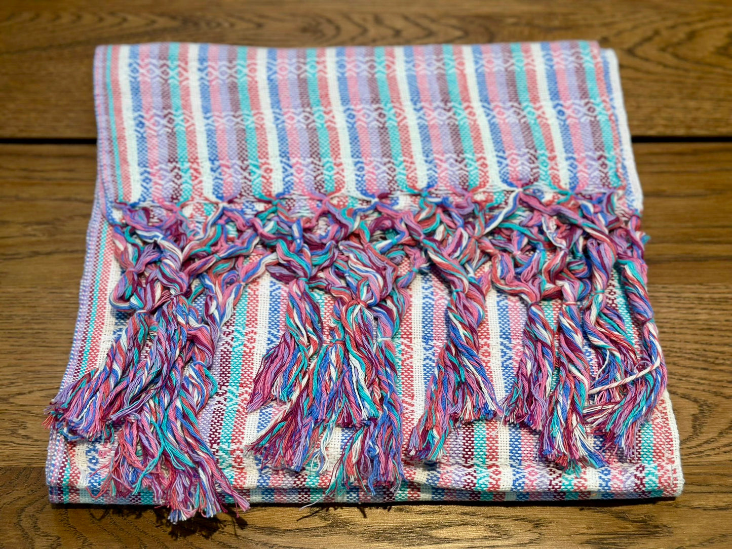 Rebozo de Algodón Mexicano y Porta Bebé - Calm Rainbow