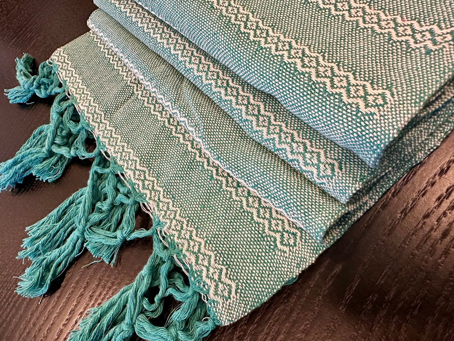 Mexican Cotton Rebozo & Baby Wrap - Garden Mint