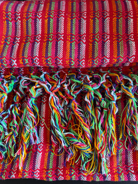 Mexican Cotton Rebozo & Baby Wrap - Passion Rainbow