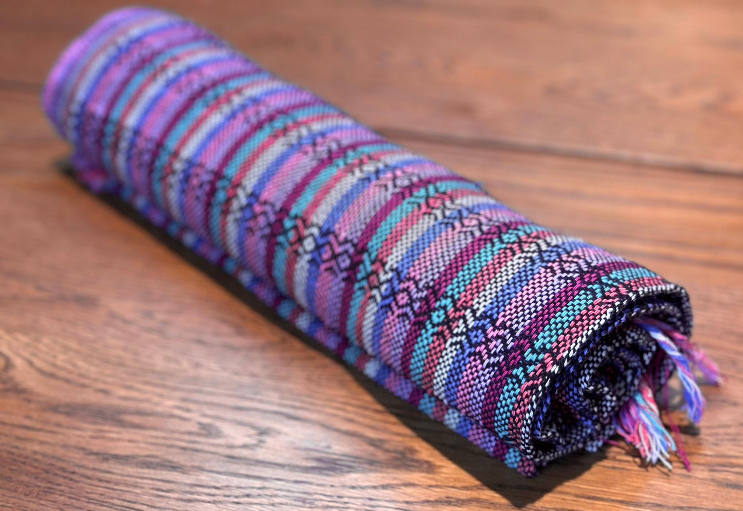 UNIQUE PIECE Mexican Cotton Rebozo & Baby Wrap - Kaleidoscope Rainbow