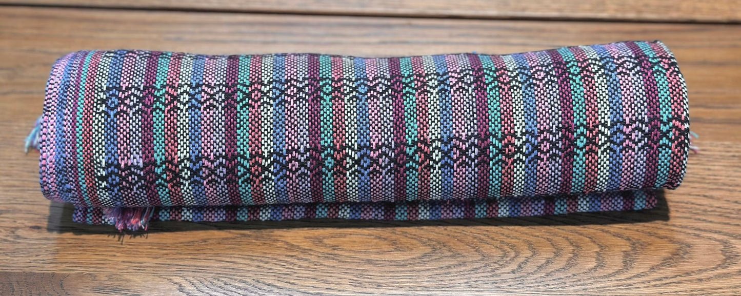 UNIQUE PIECE Mexican Cotton Rebozo & Baby Wrap - Kaleidoscope Rainbow