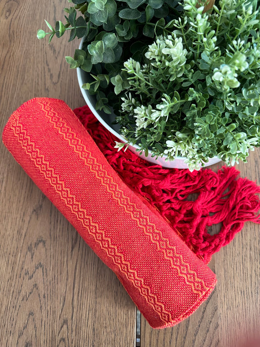 Mexican Cotton Rebozo & Baby Wrap - Fiery Sunset