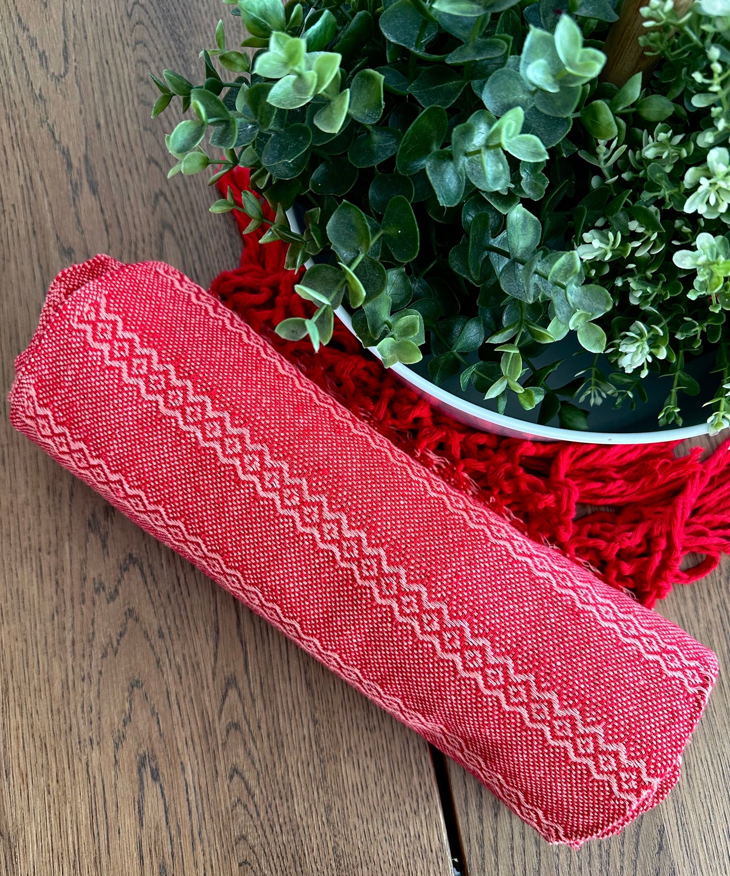 Mexican Cotton Rebozo & Baby Wrap - Ruby Rose