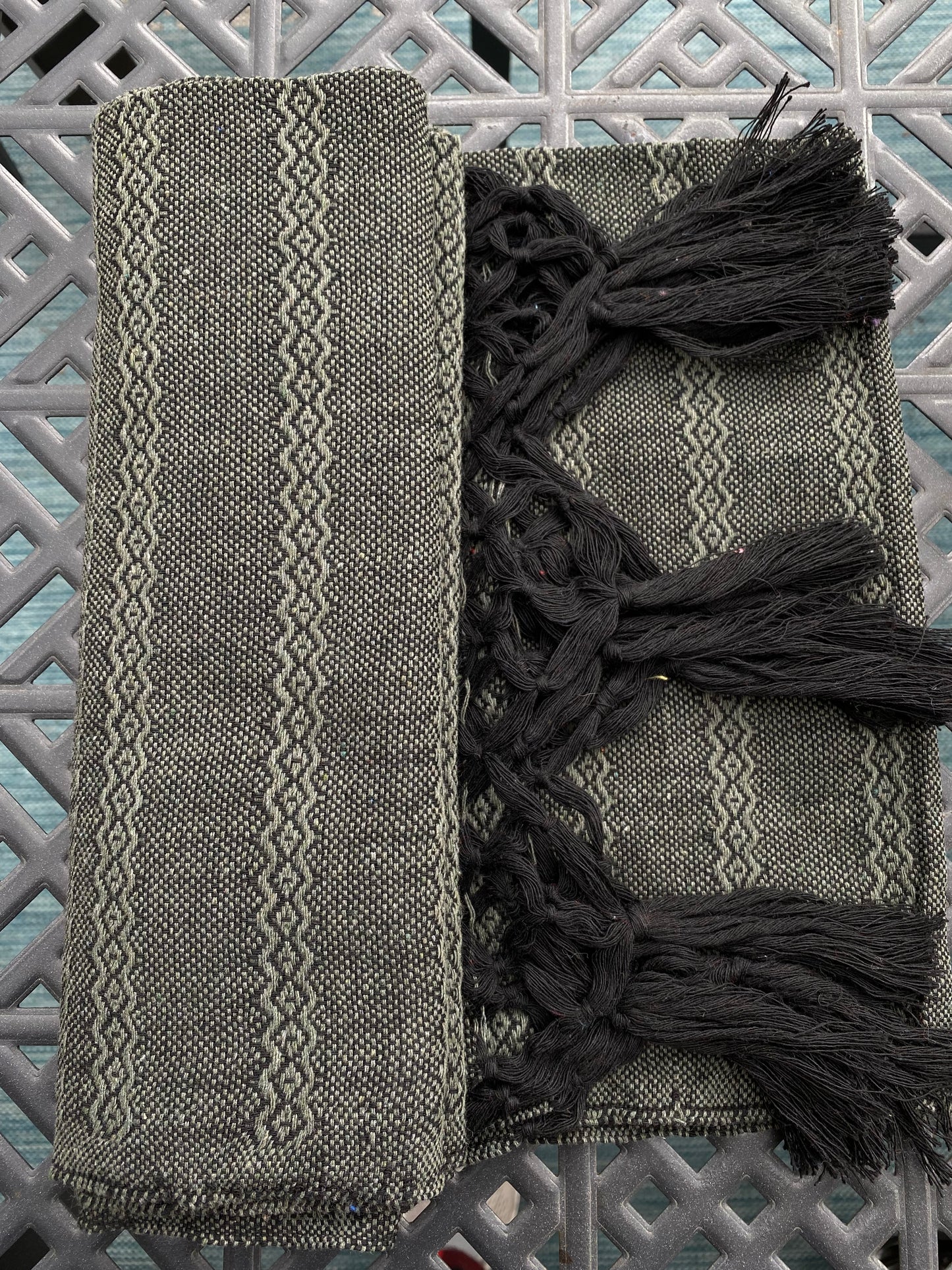 Mexican Rebozo & Baby Wrap - Dusty Black Embrace