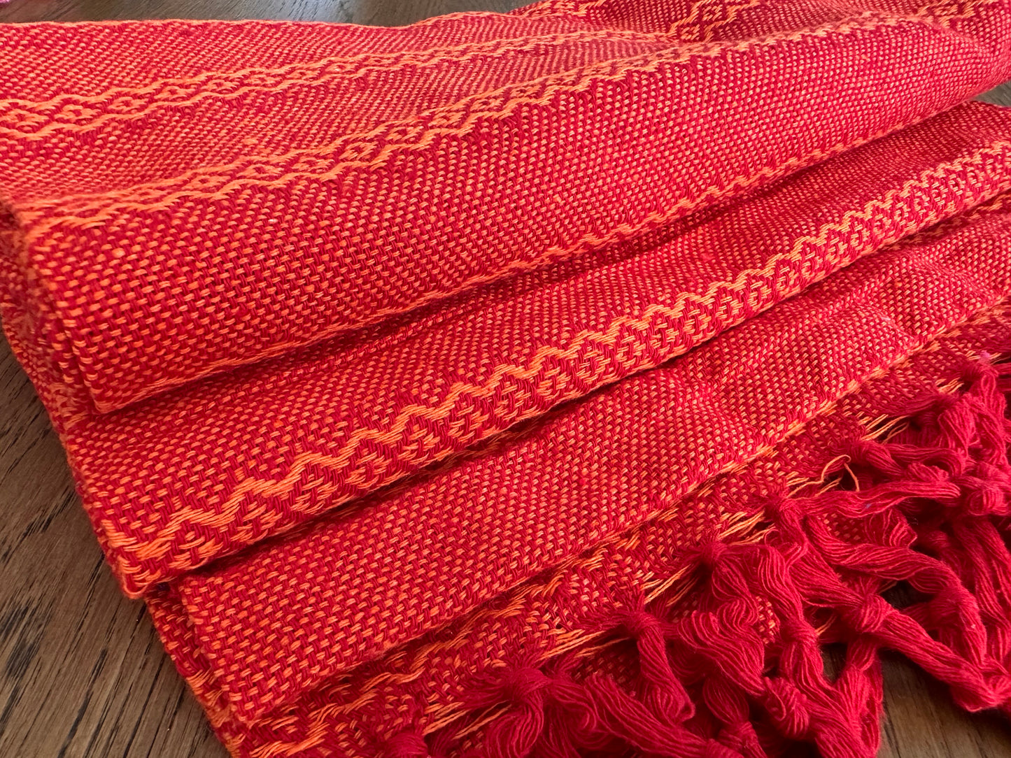 Mexican Cotton Rebozo & Baby Wrap - Fiery Sunset