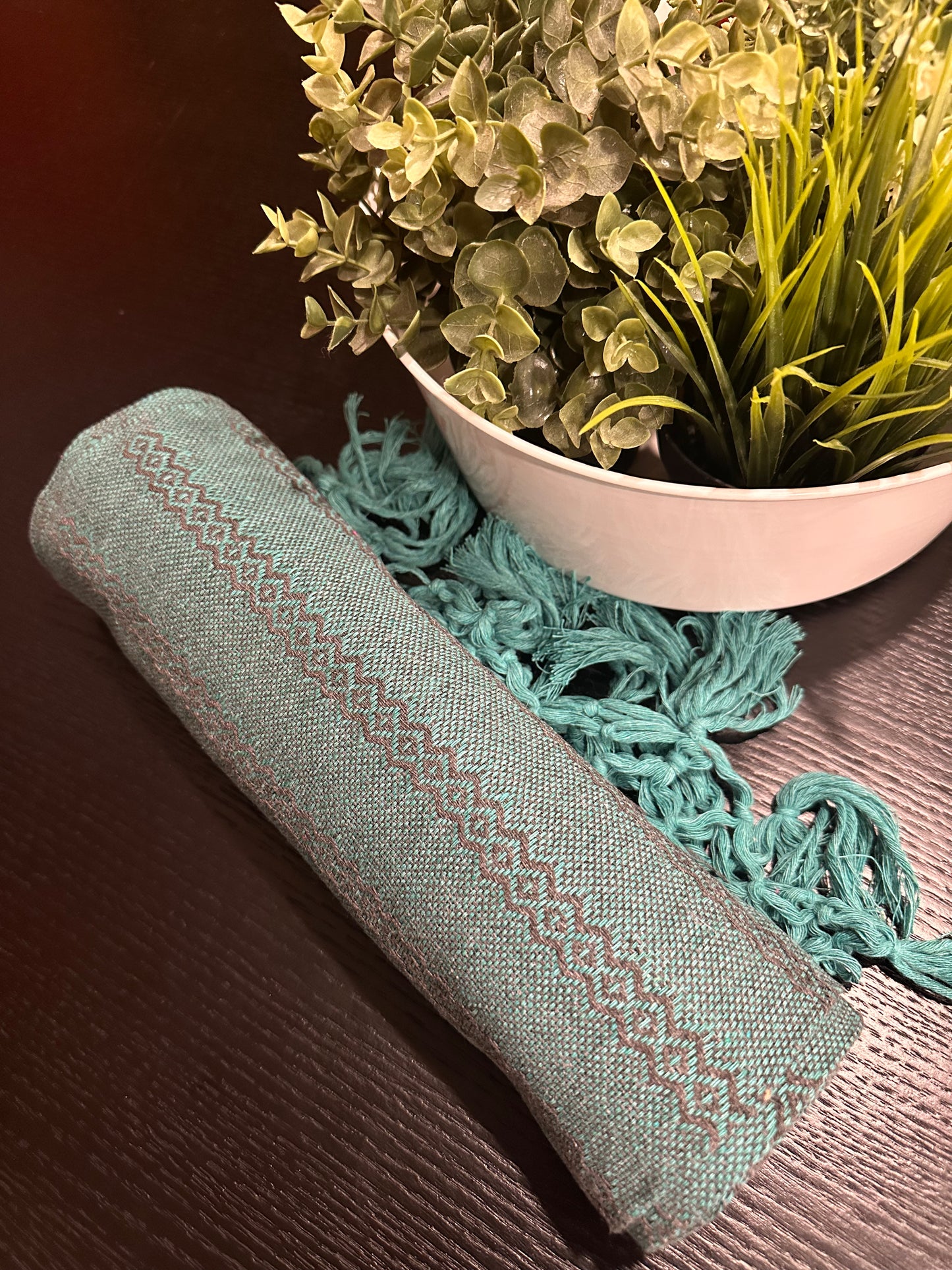 Mexican Cotton Rebozo & Baby Wrap - Mist Aqua