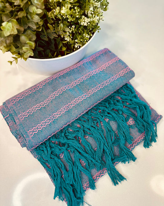 Mexican Cotton Rebozo & Baby Wrap - Jade Rose