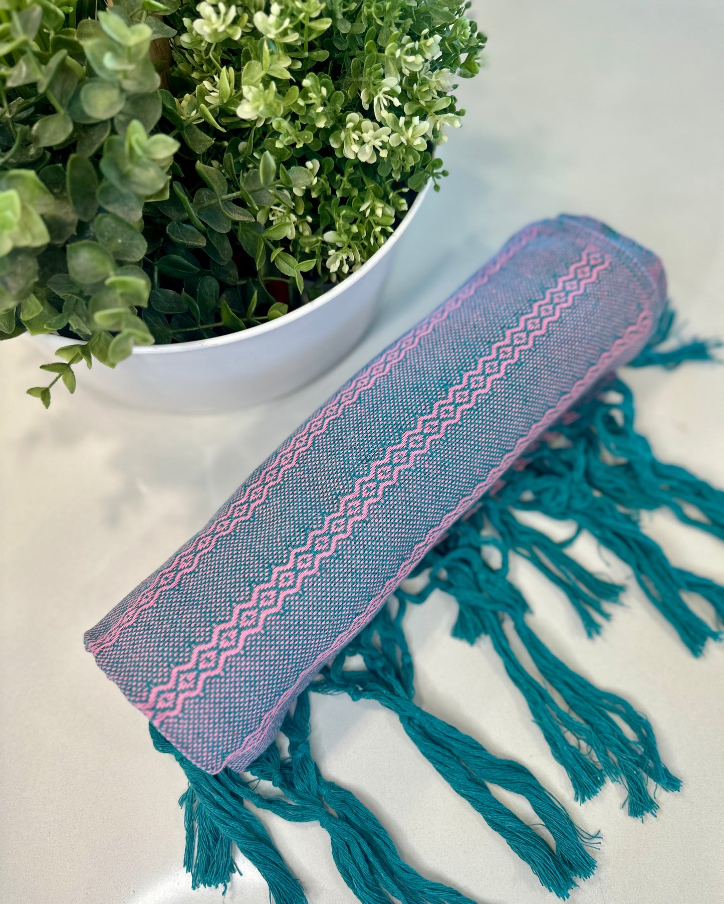 Mexican Cotton Rebozo & Baby Wrap - Jade Rose