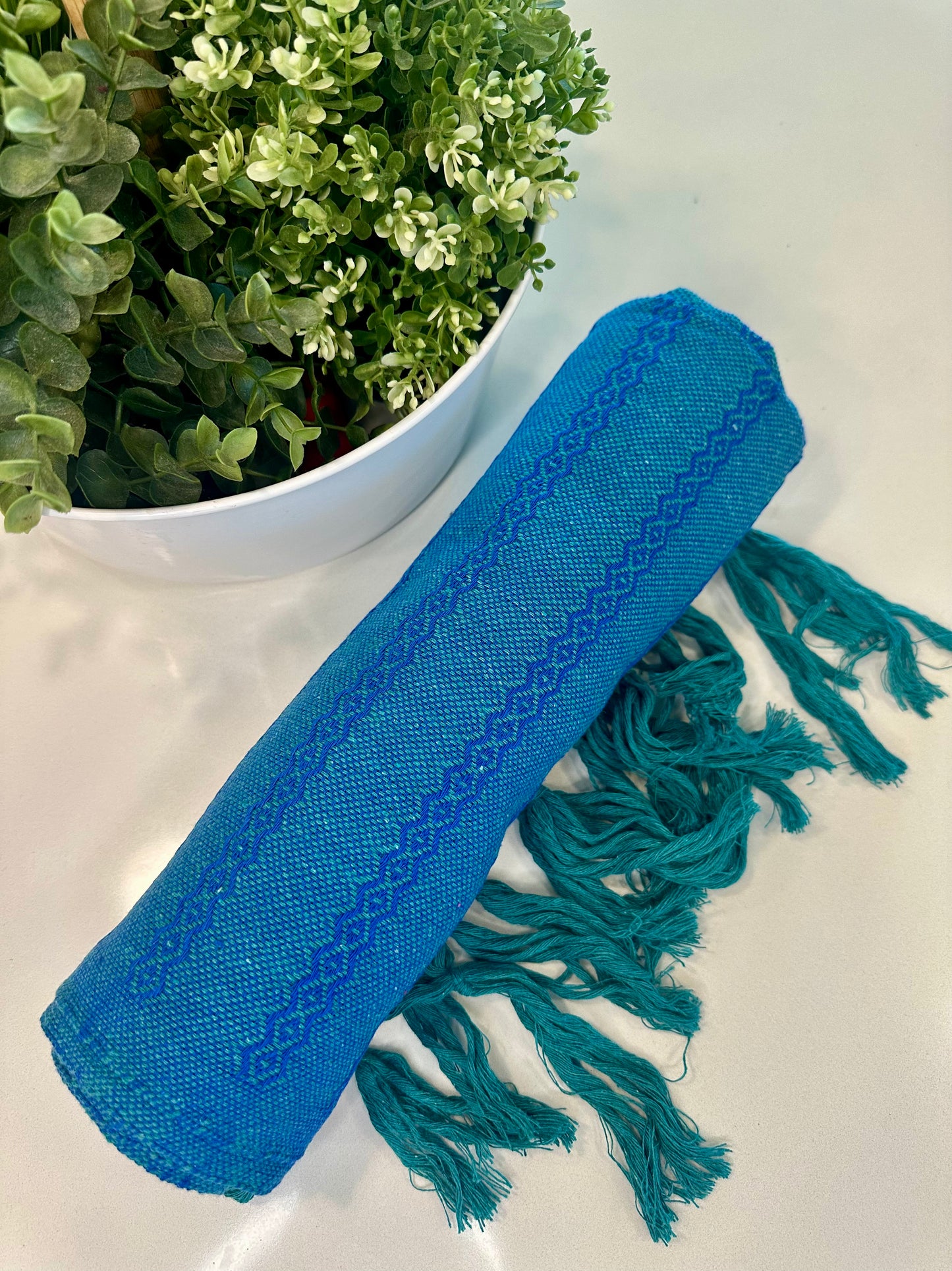 Mexican Cotton Rebozo & Baby Wrap - Emerald Twilight