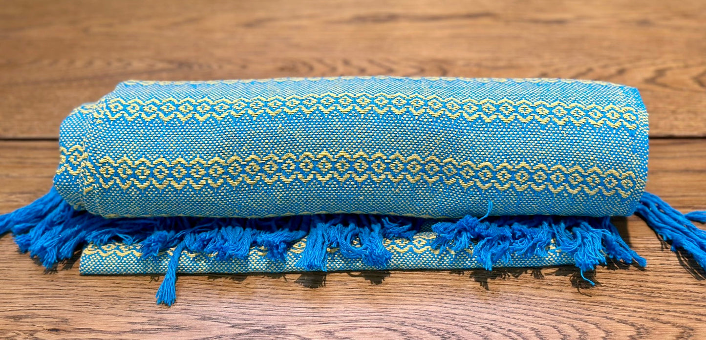 UNIQUE Mexican Cotton Rebozo & Baby Wrap - Golden Waves