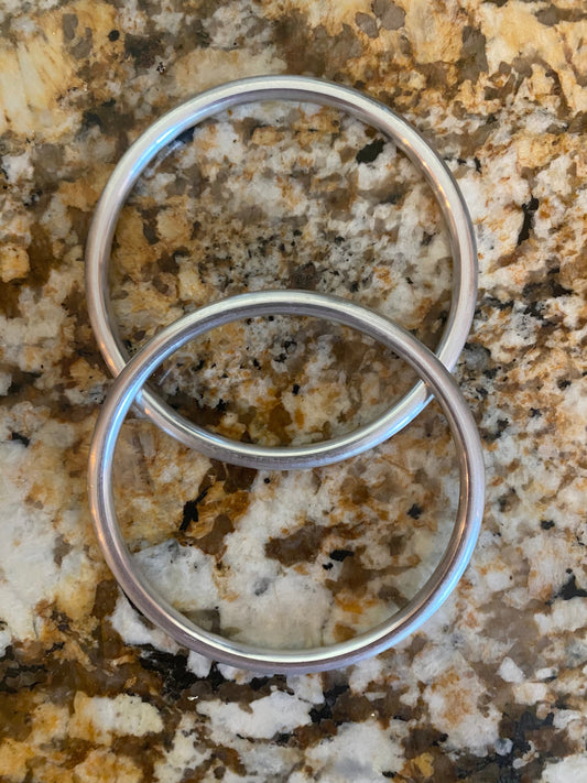 Hand Buffed Large Aluminum Sling Ring — Bright Silver-Lola My Love