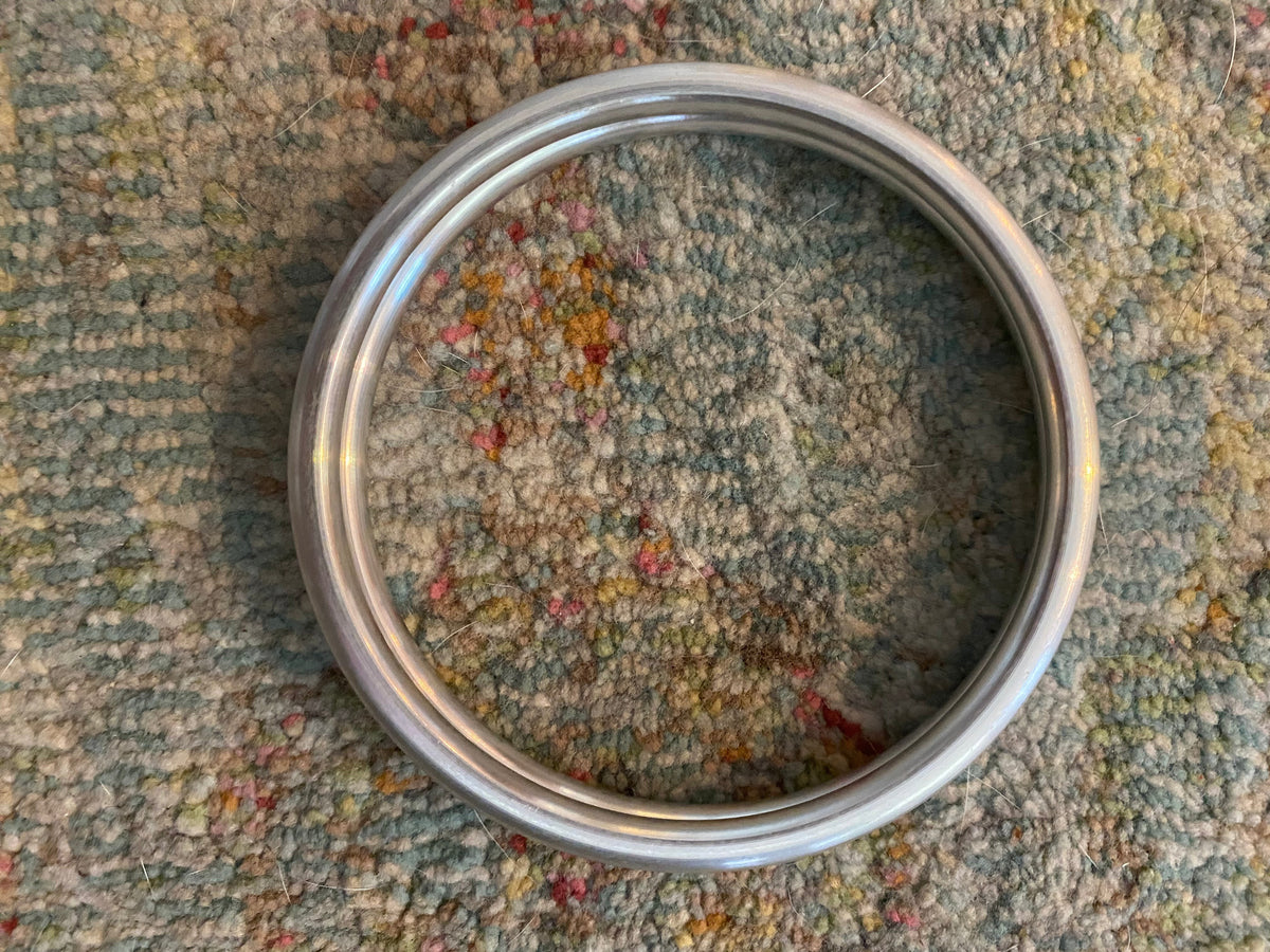 Hand Buffed Large Aluminum Sling Ring — Bright Silver-Lola My Love