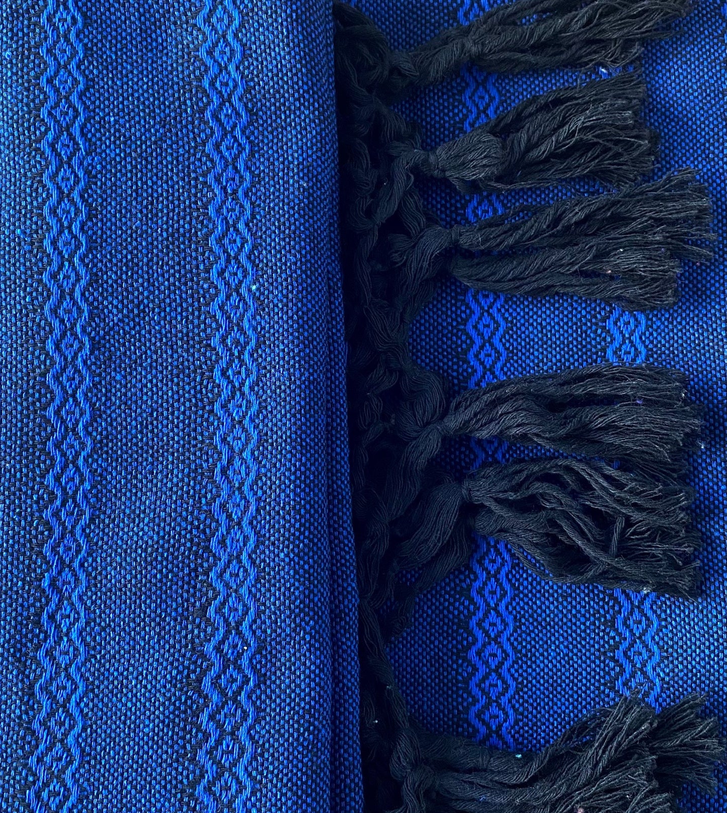 Mexican Rebozo Shawl - Deep Ocean - Lola My Love (catalog 3)