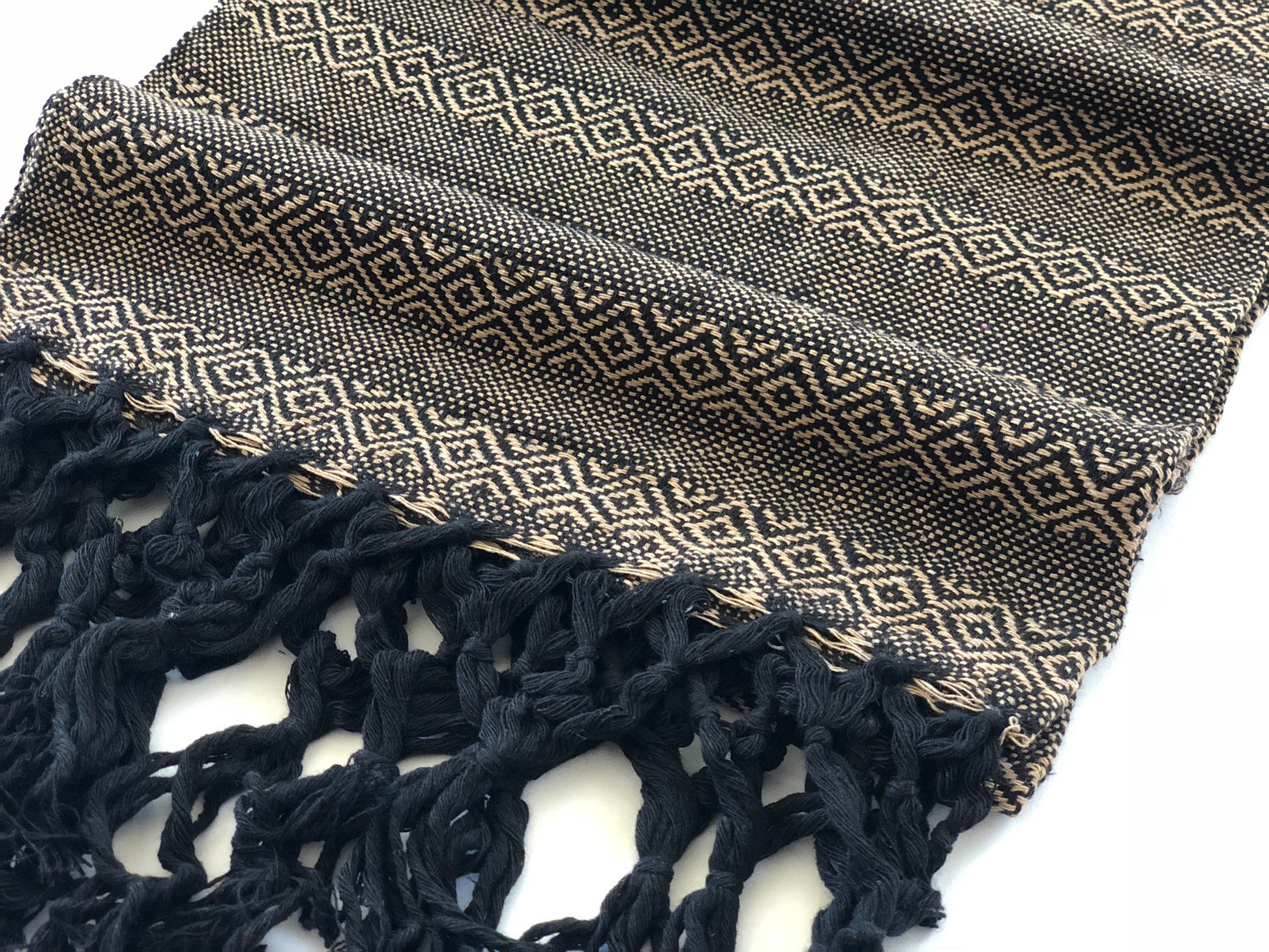 Mexican Rebozo Shawl - Cookies & Cream - Lola My Love