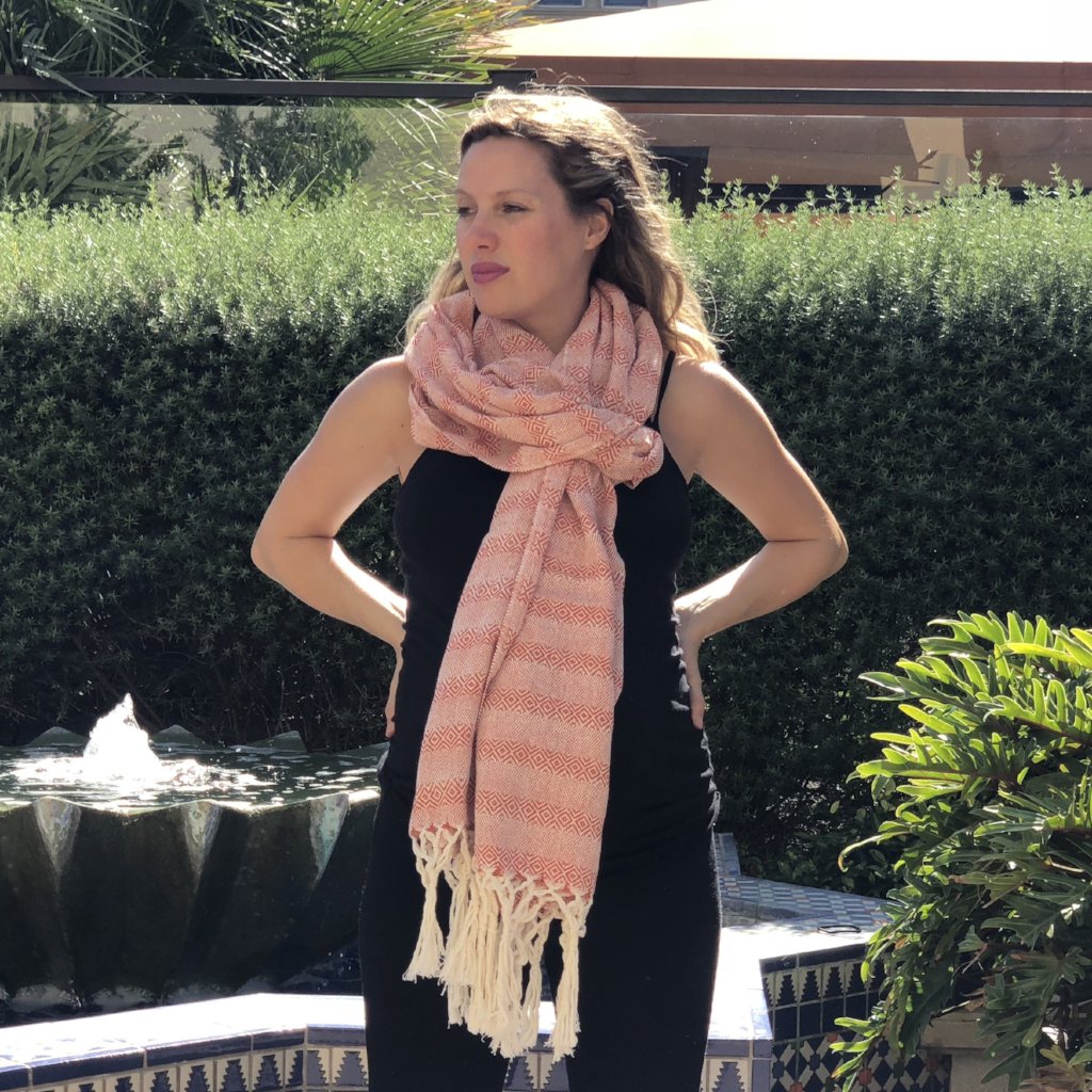 Mexican Rebozo Shawl - Orange Sunrise - Lola My Love