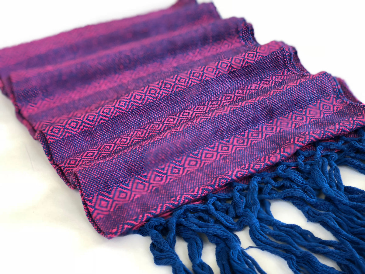 Mexican Rebozo Shawl - Blueberry Sorbet-Lola My Love