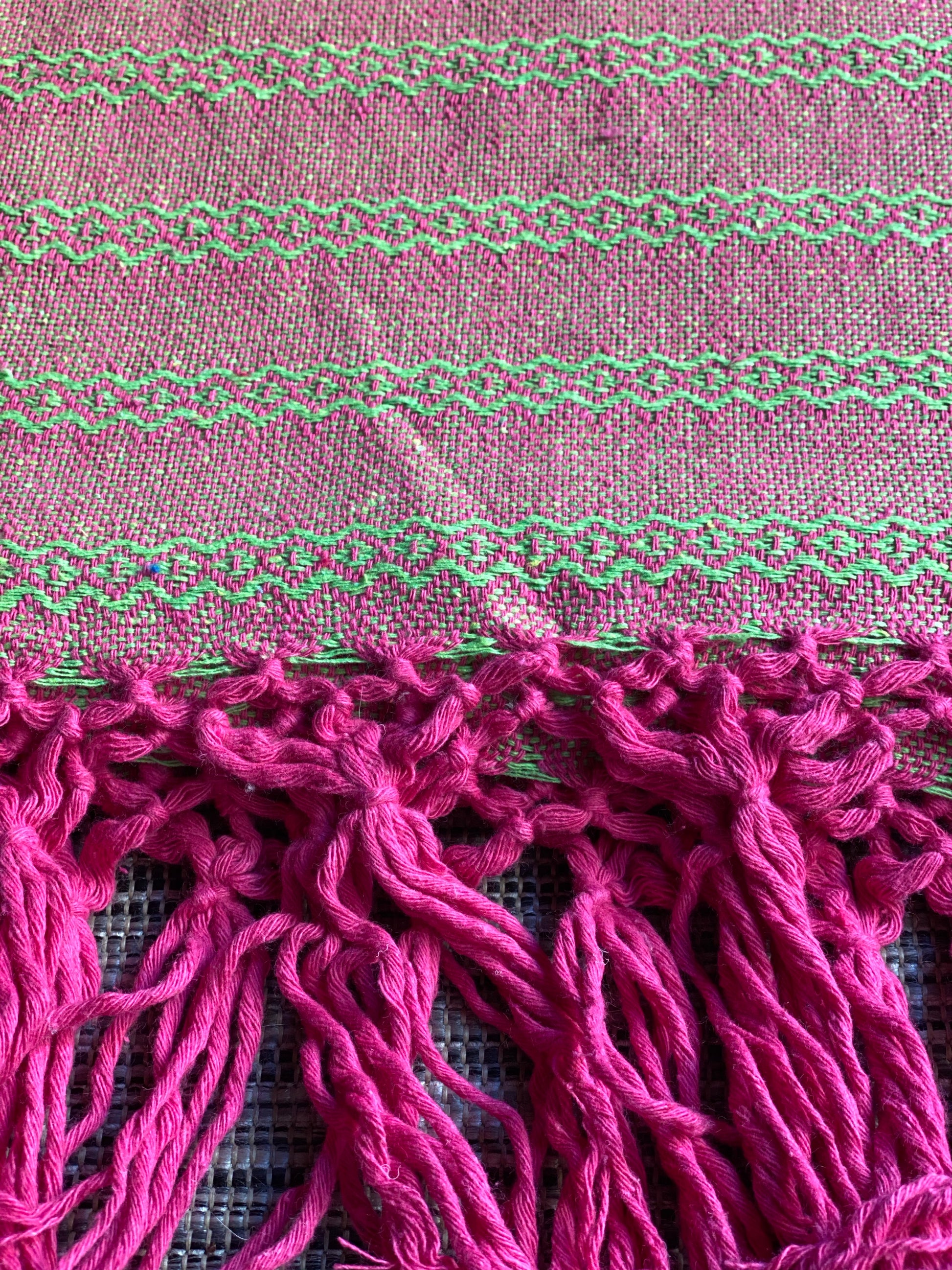 Mexican Rebozo Shawl - Strawberry Lemonade - Rebozo Shop Lola My Love