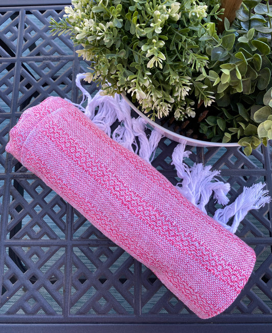 Mexican Cotton Rebozo & Baby Wrap - Pink Ice Cream
