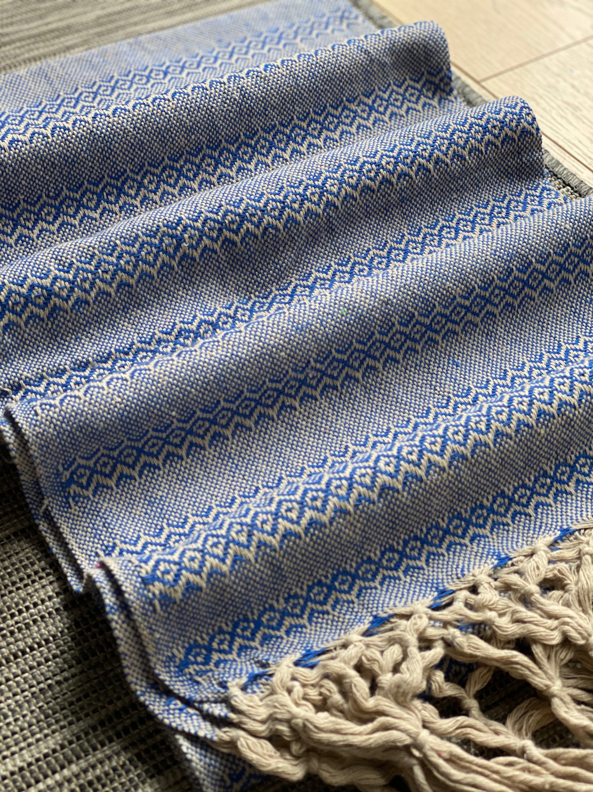 Mexican Rebozo Shawl - Blue Yute Mexicano - Rebozo Shop Lola My Love