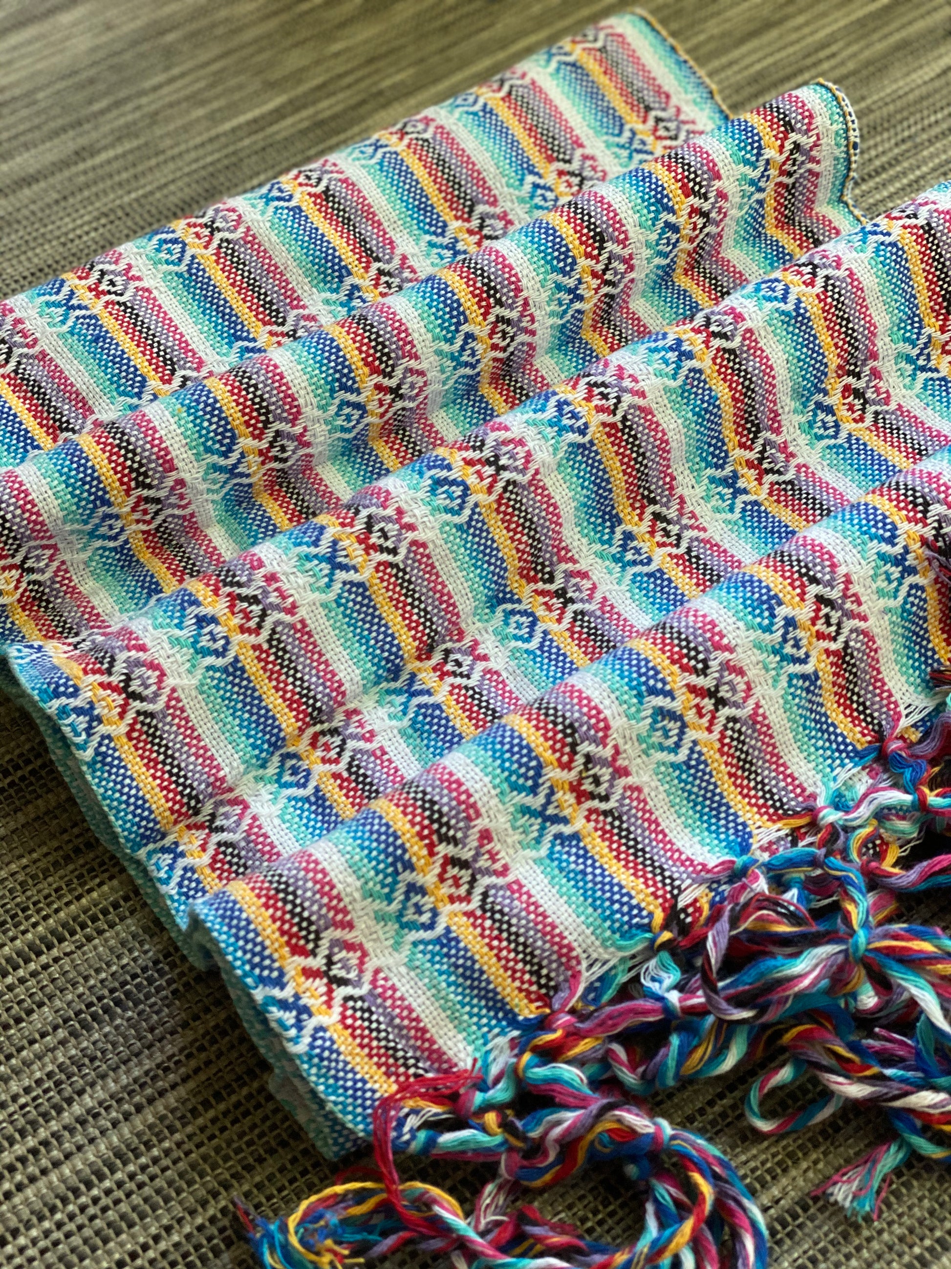 Mexican Rebozo Shawl - Mexican Candy Rainbow - Rebozo Shop Lola My Love