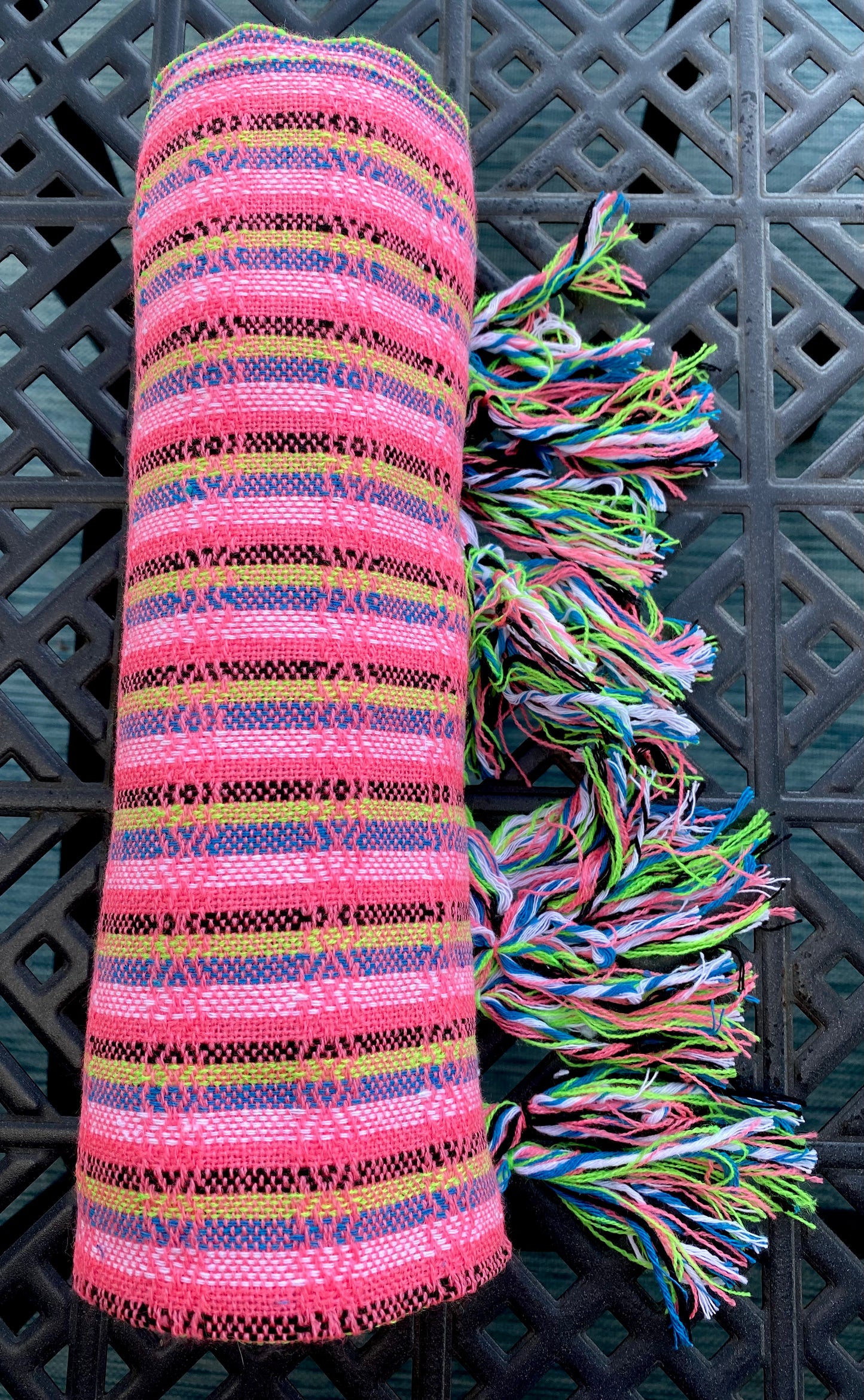 Mexican Cotton Rebozo & Baby Wrap - Pink Sugar Rainbow