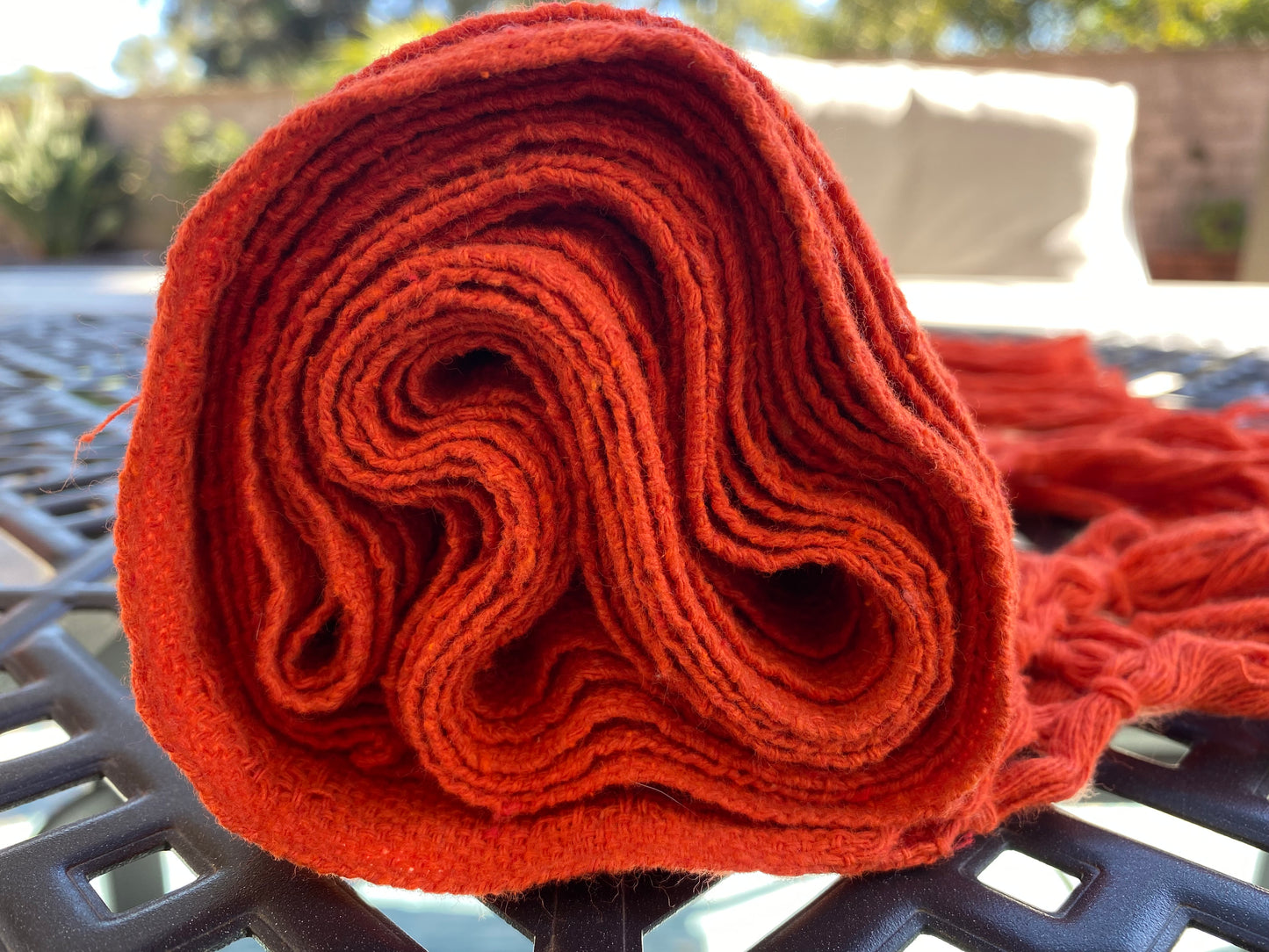 Mexican Rebozo Shawl - Orange Juicy - Lola My Love