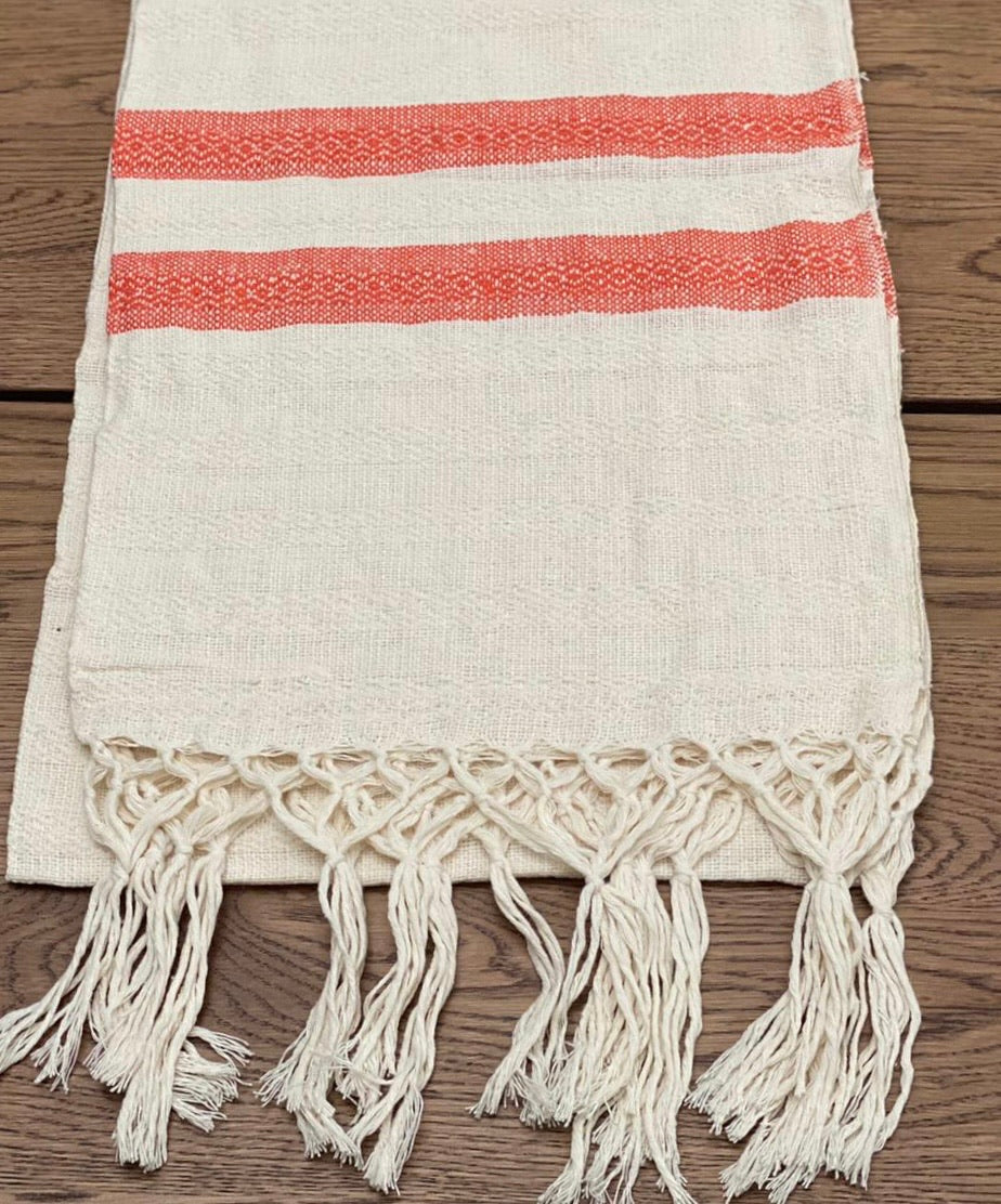 Mexican Motif Rebozo Shawl - White Sunrise Rebozo Shop Lola My Love