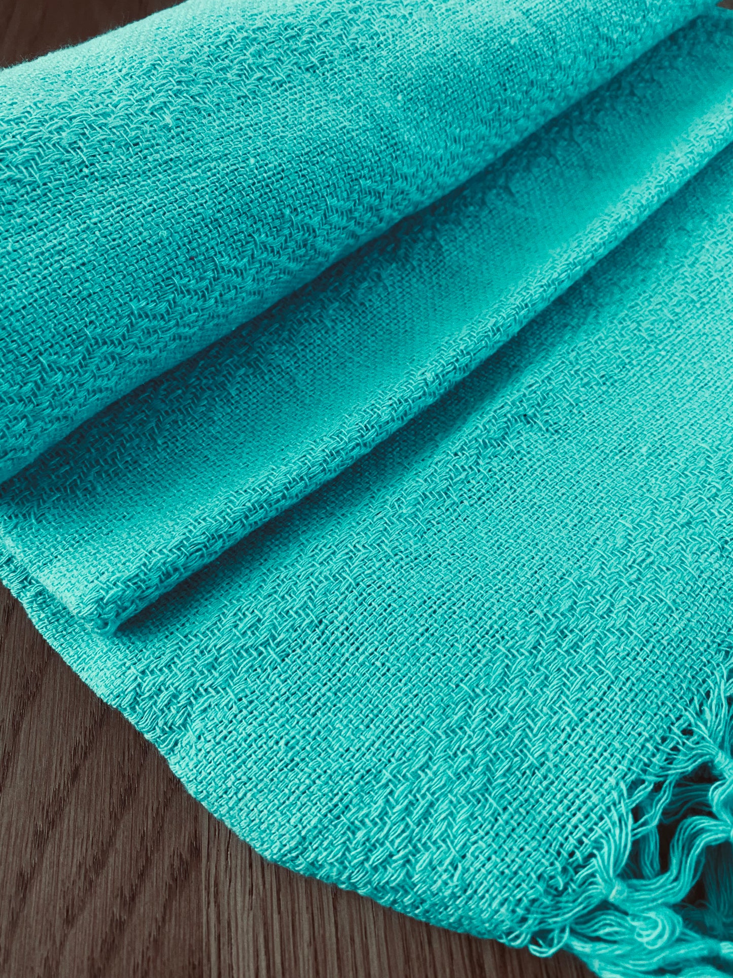 Mexican Rebozo Shawl - True Aqua - Rebozo Shop Lola My Love