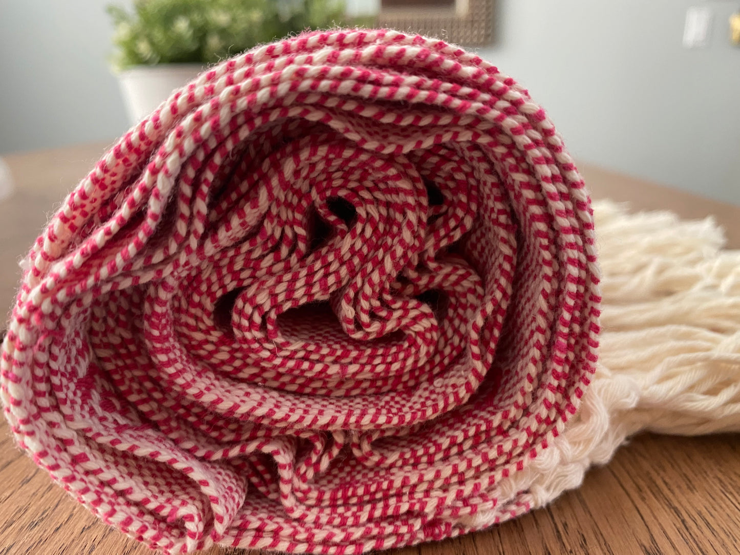 Mexican Rebozo Shawl - Strawberry Smoothie - Lola My Love