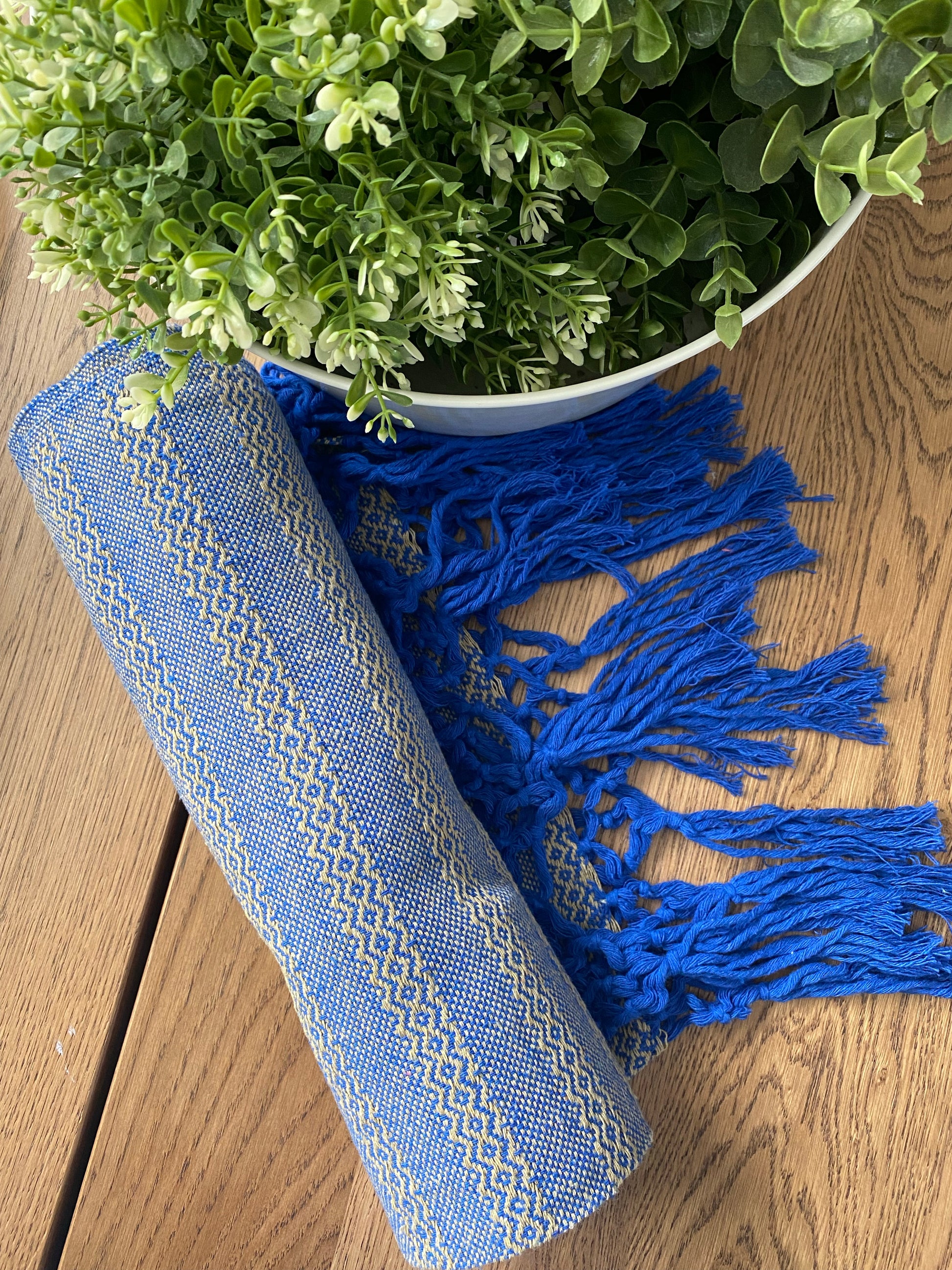 Mexican Rebozo Shawl - Peaceful Thinking - Lola My Love