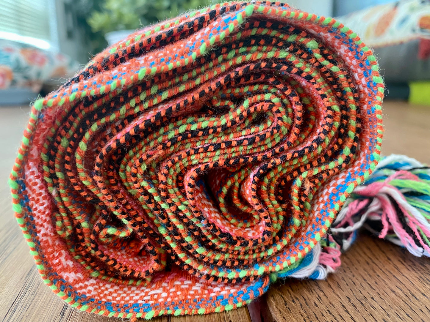 Mexican Rebozo Shawl - Pink Rainbow - Rebozo Shop Lola My Love
