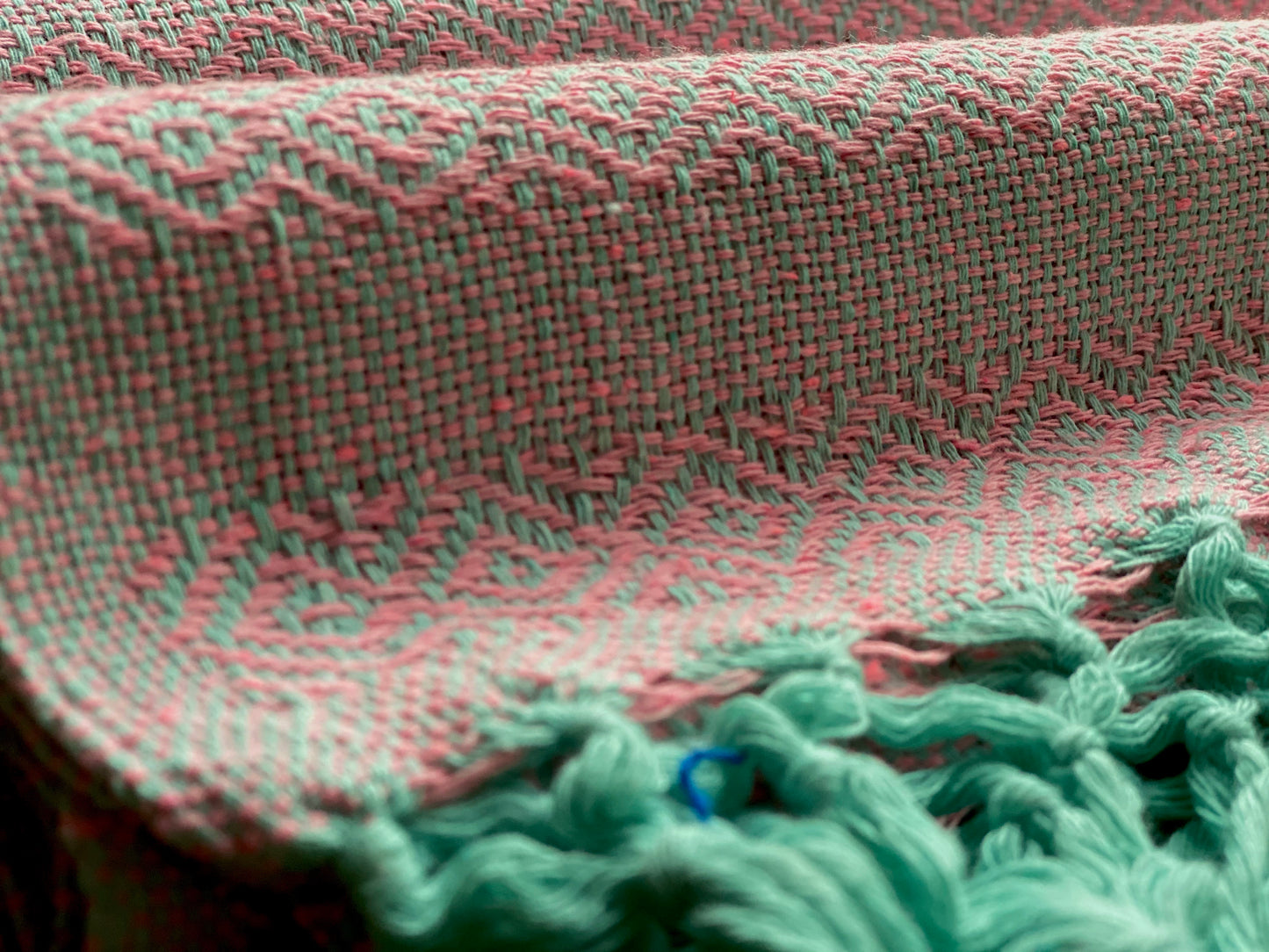 Mexican Rebozo Shawl - Aqua Pink - Rebozo Shop Lola My Love
