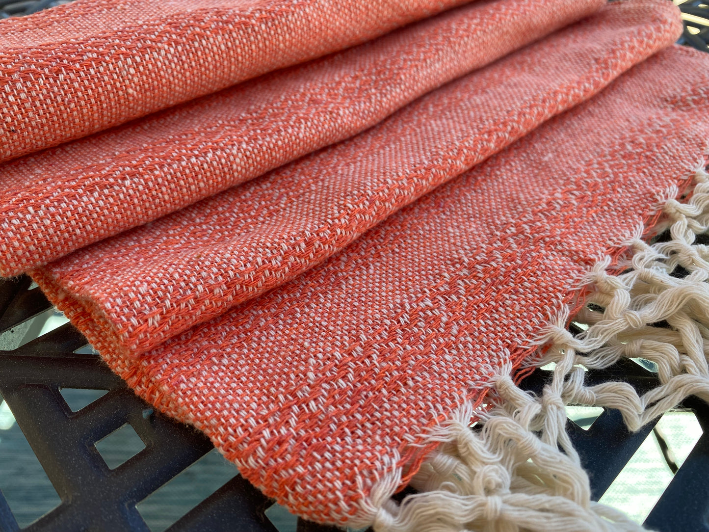 Mexican Rebozo Shawl - Orange Sunrise - Lola My Love