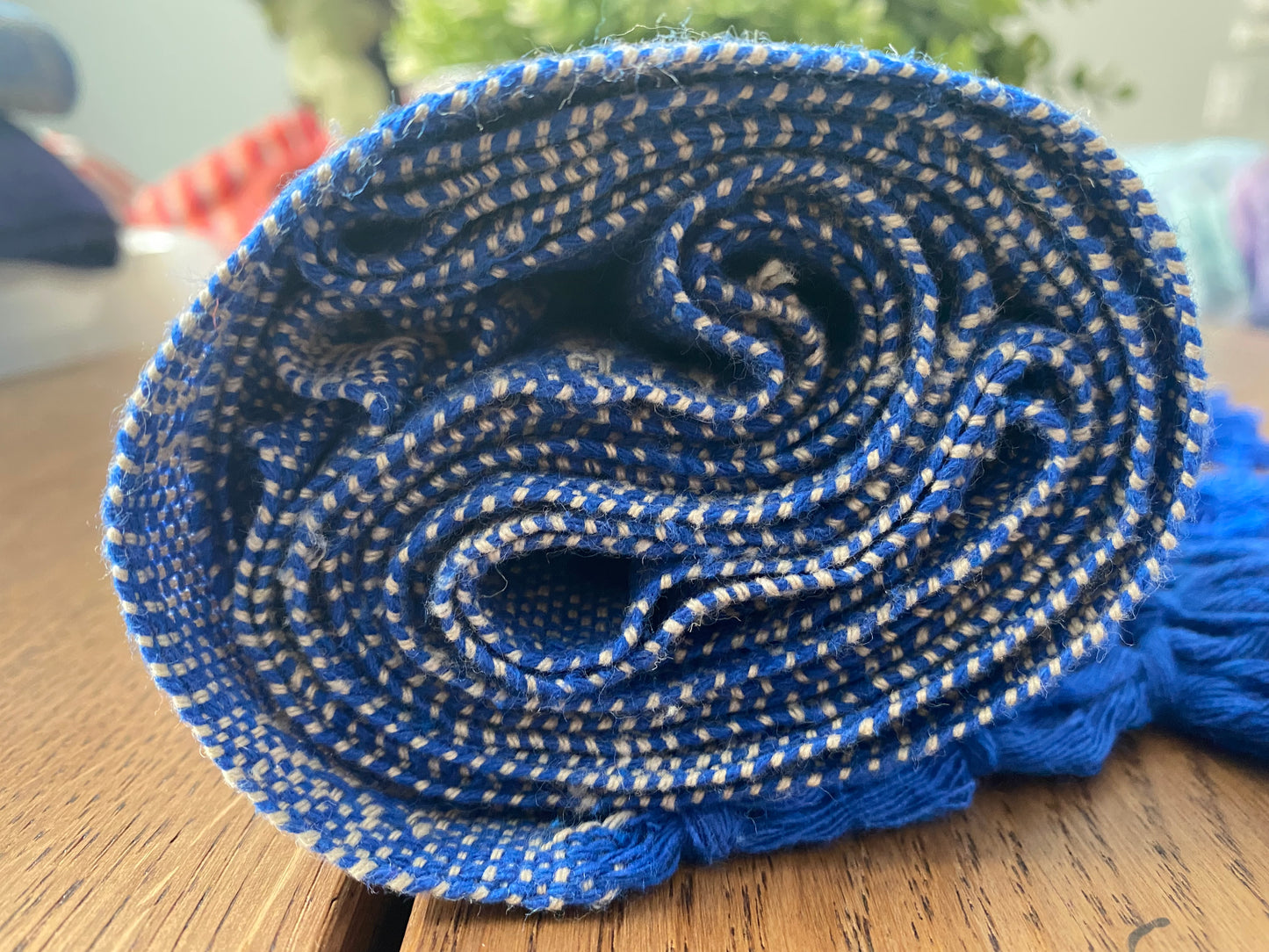 Mexican Rebozo Shawl - Peaceful Thinking - Lola My Love