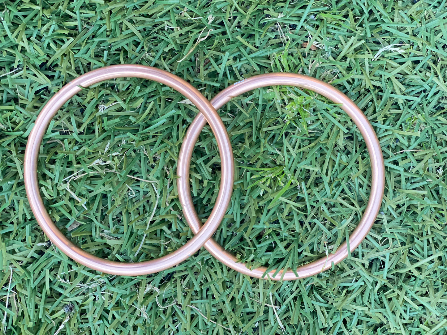 Hand Buffed Large Aluminum Sling Ring- Rose Gold