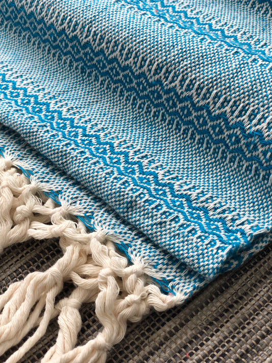 Mexican Rebozo Shawl - Blue Dreams - Lola My Love