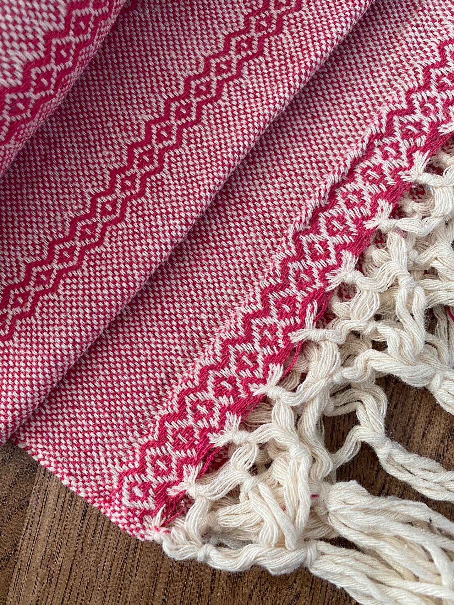 Mexican Rebozo Shawl - Strawberry Smoothie - Lola My Love