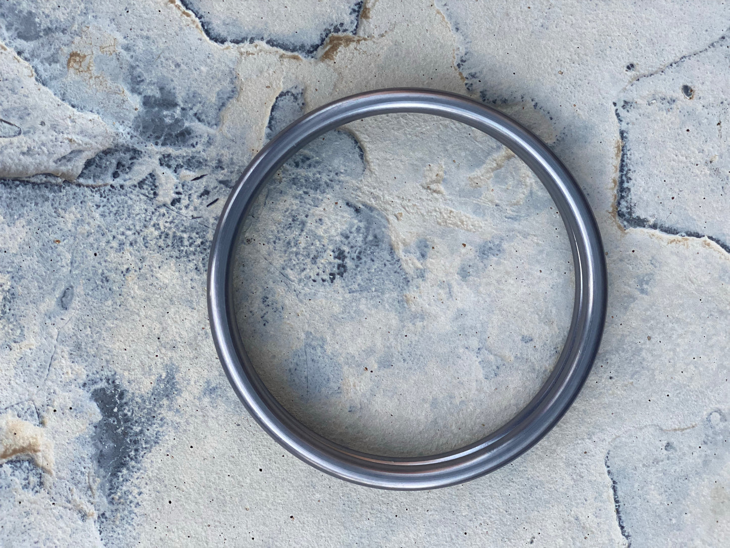 Hand Buffed Large Aluminum Sling Ring- Slate