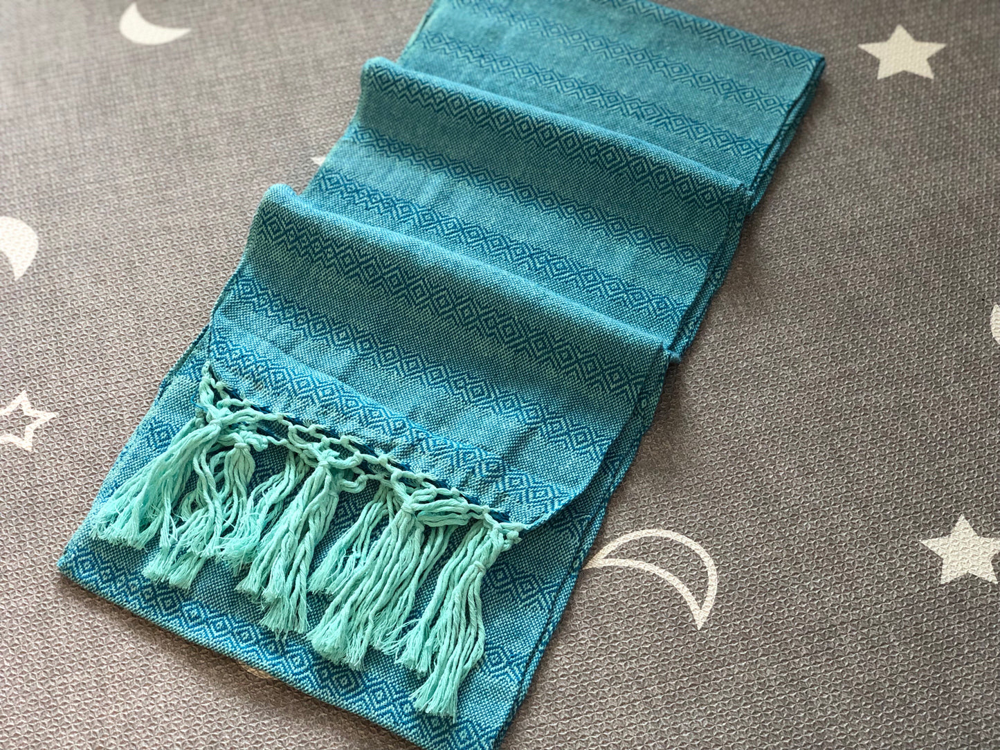 Mexican Rebozo Shawl - Blue Lagoon - Lola My Love