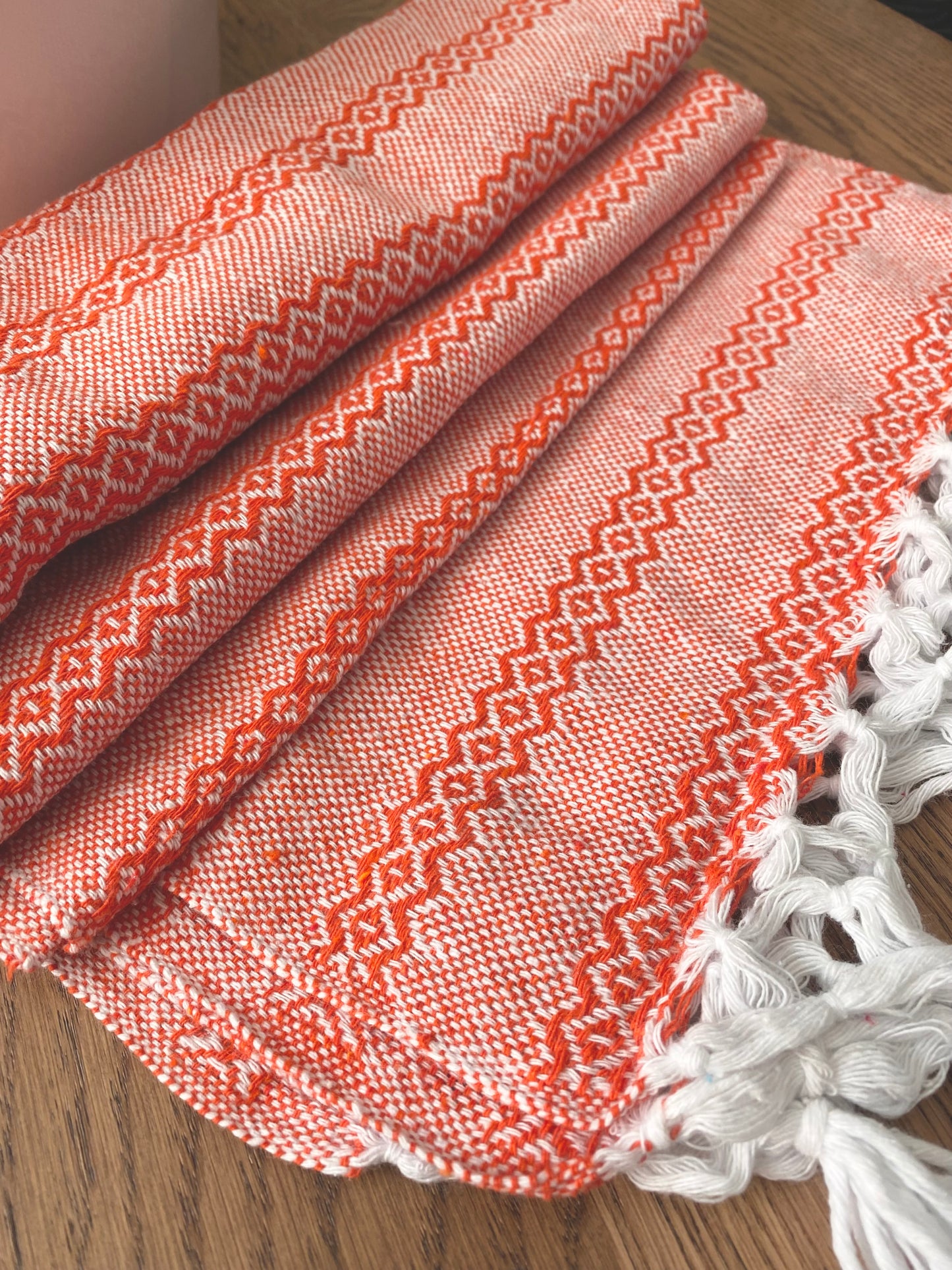 Mexican Rebozo Shawl - Orange Sunrise - Lola My Love