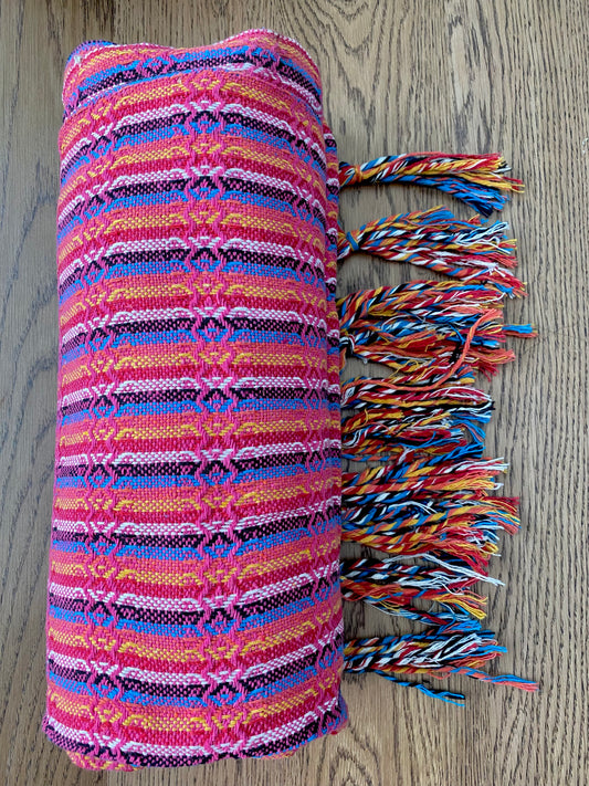 Mexican Rebozo Shawl - Rosa Rainbow - Rebozo Shop Lola My Love