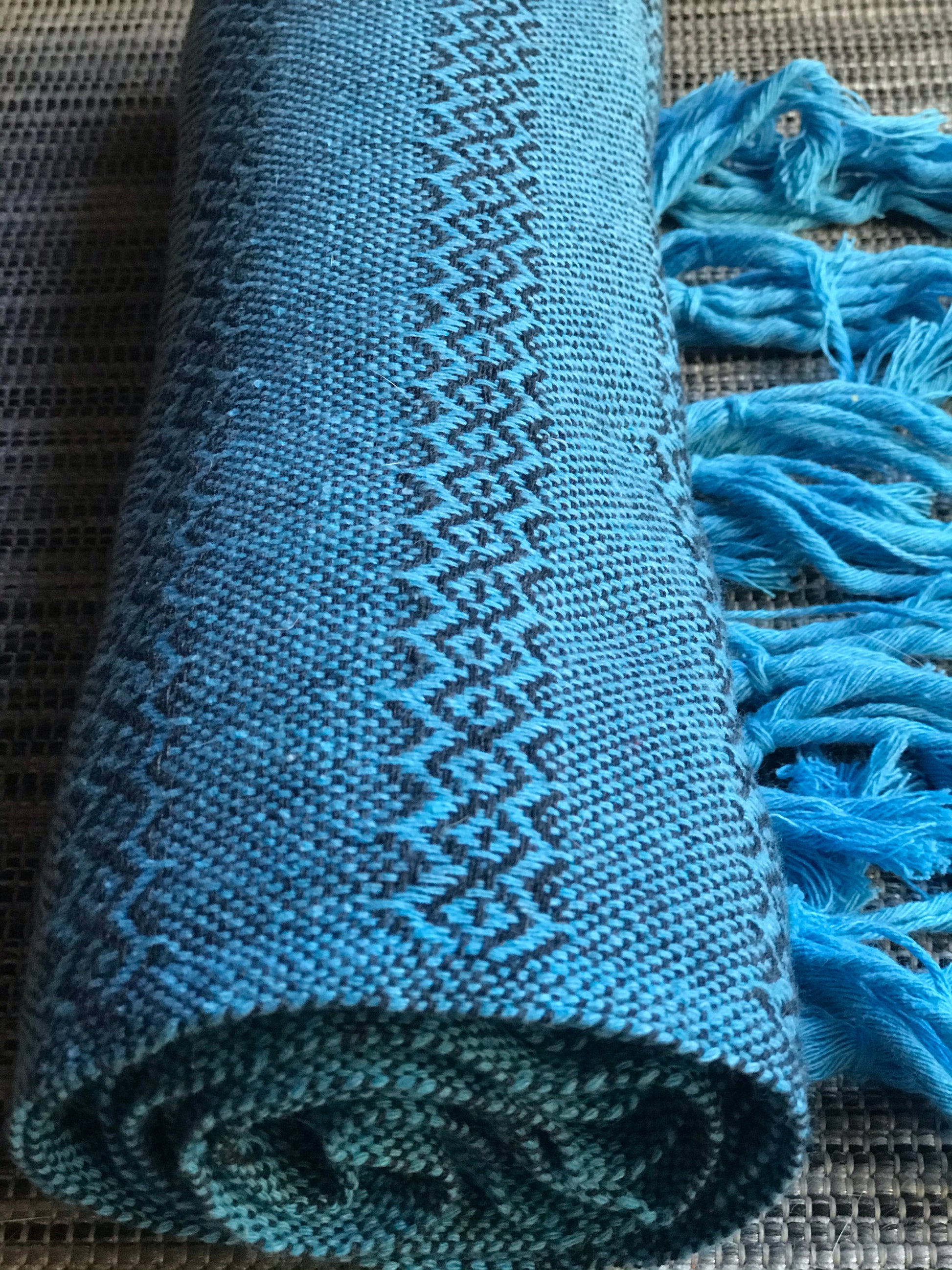 Mexican Rebozo Shawl - Blue Stone - Lola My Love