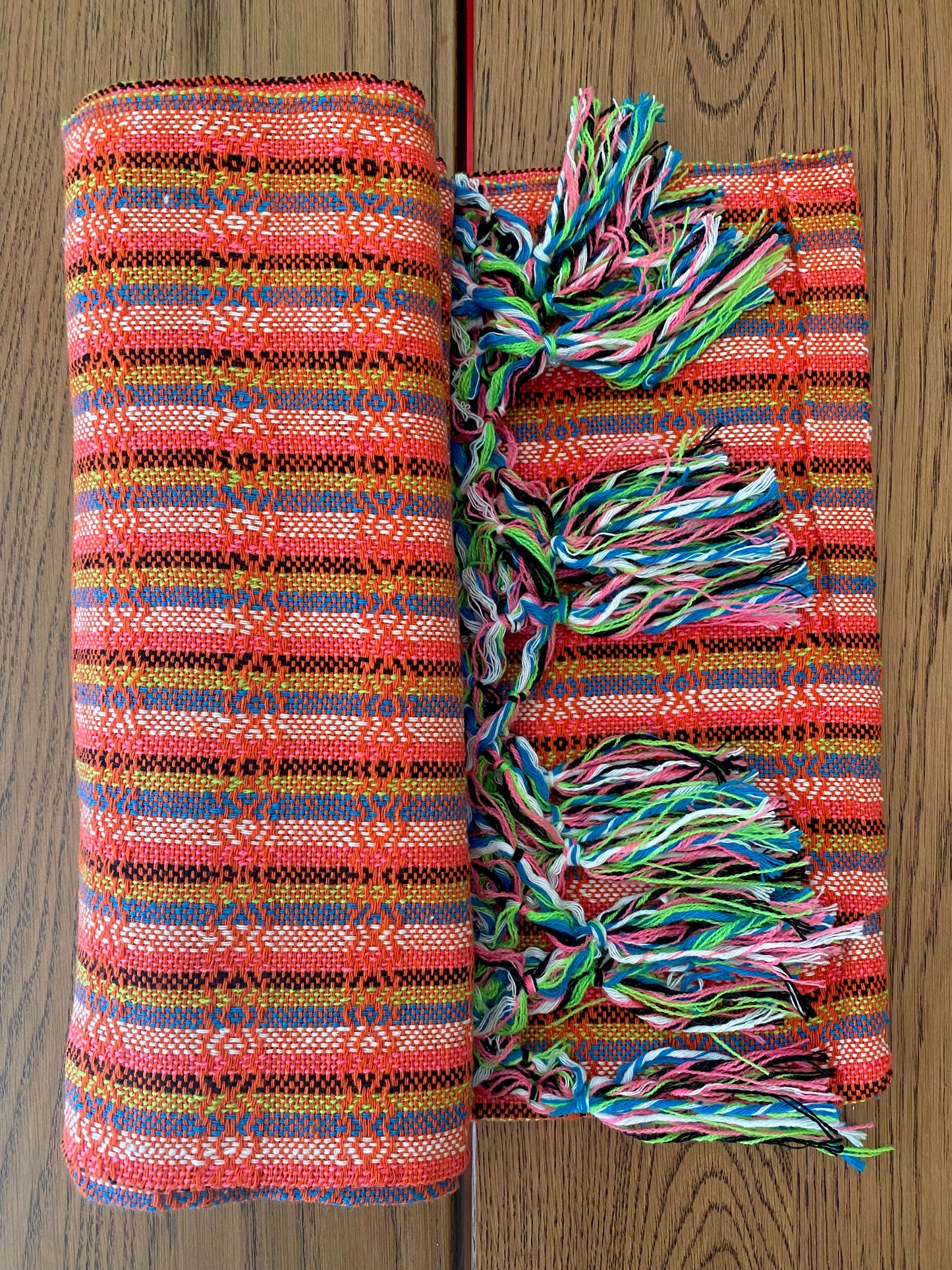 Mexican Rebozo Shawl - Pink Rainbow - Rebozo Shop Lola My Love