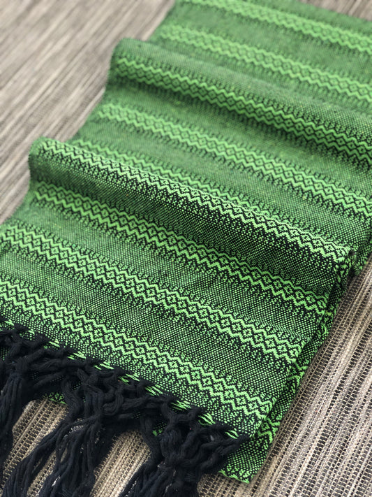 Mexican Rebozo Shawl - Green Velvet - Lola My Love