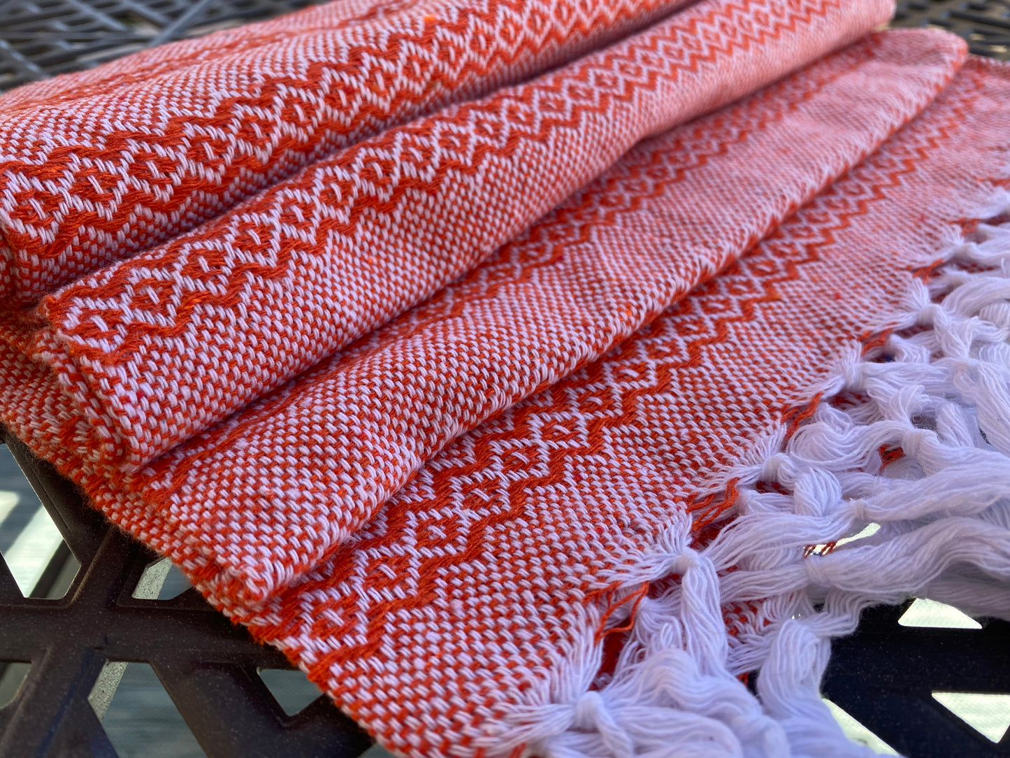 Mexican Rebozo Shawl - Orange Sunrise - Lola My Love