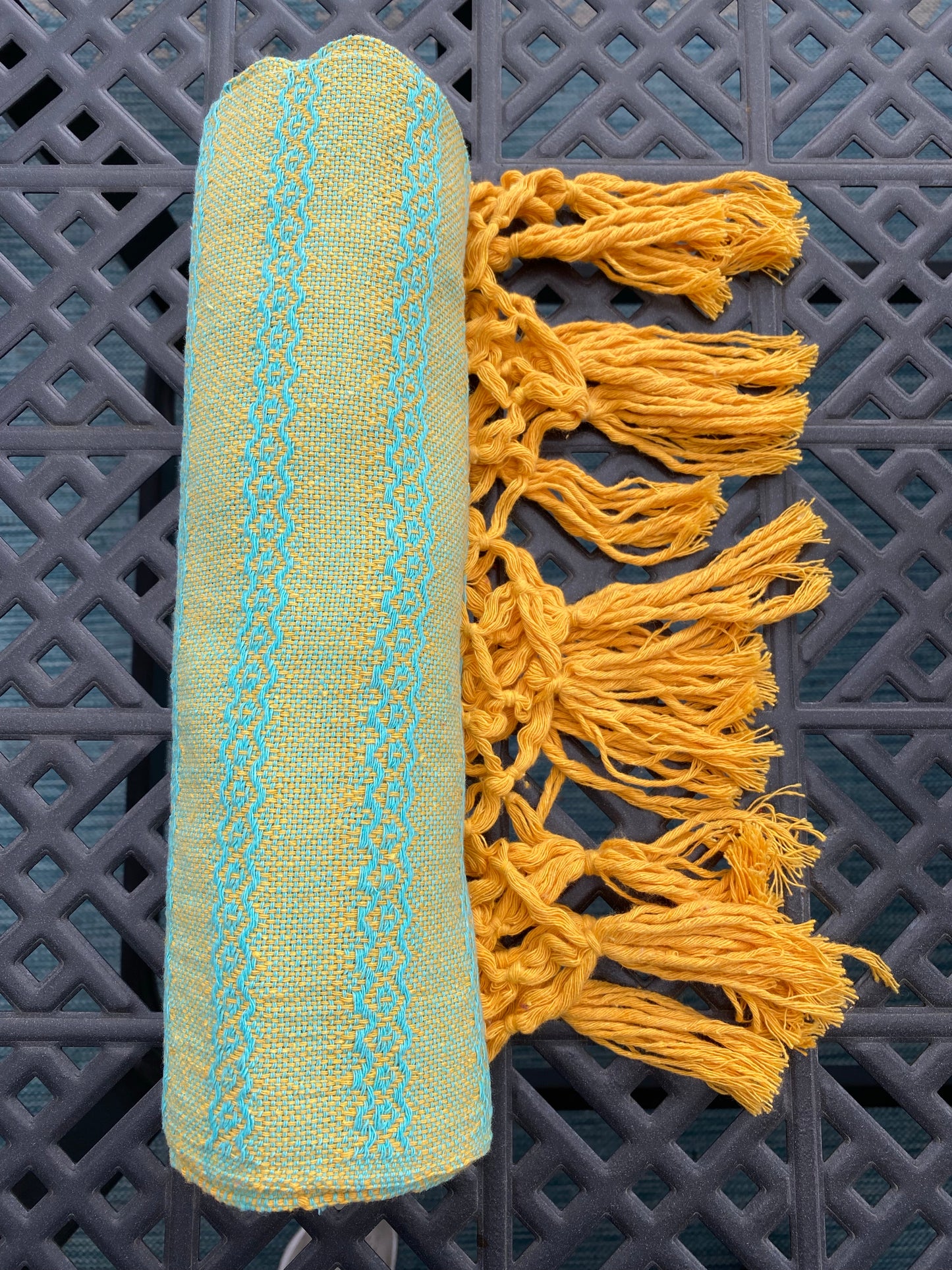 Mexican Cotton Rebozo & Baby Wrap - Aqua Sun