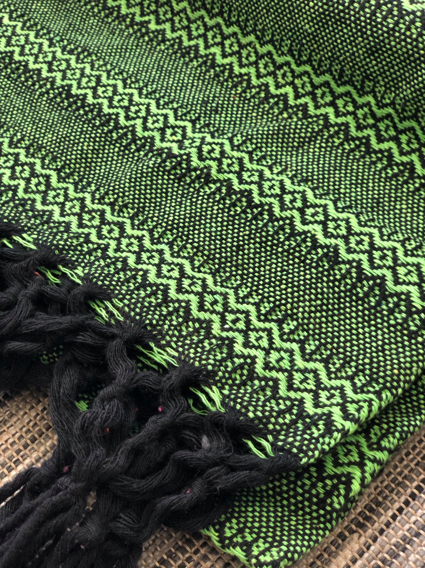 Mexican Rebozo Shawl - Green Velvet - Lola My Love